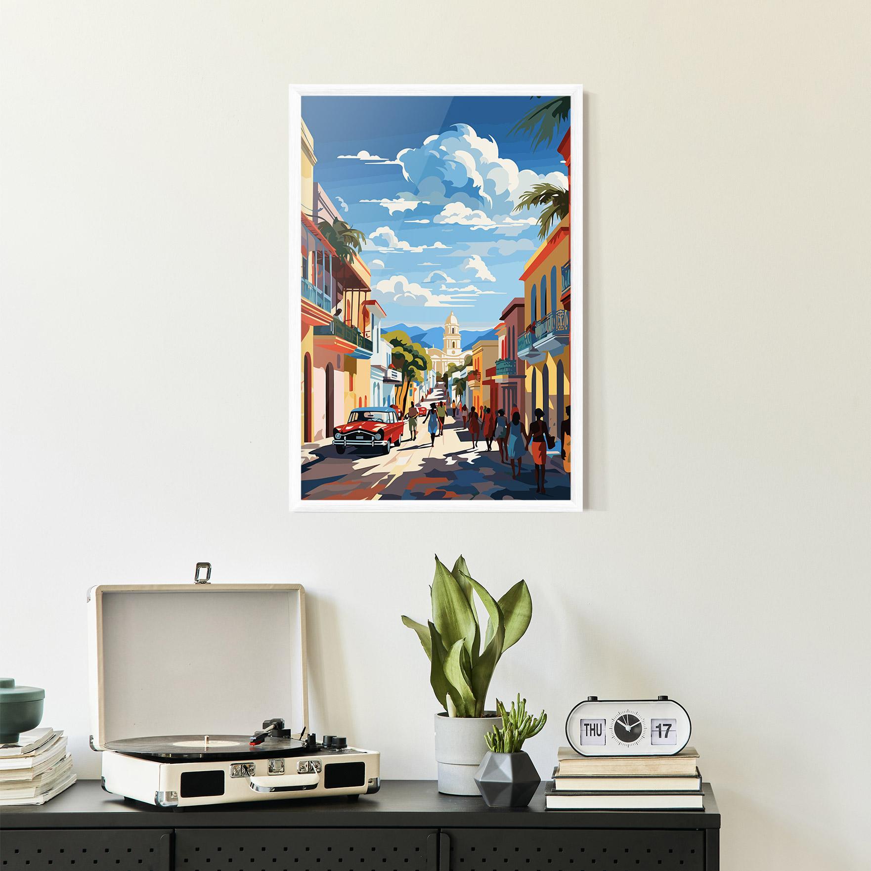 Keretezett Poszter African Street mockup 2