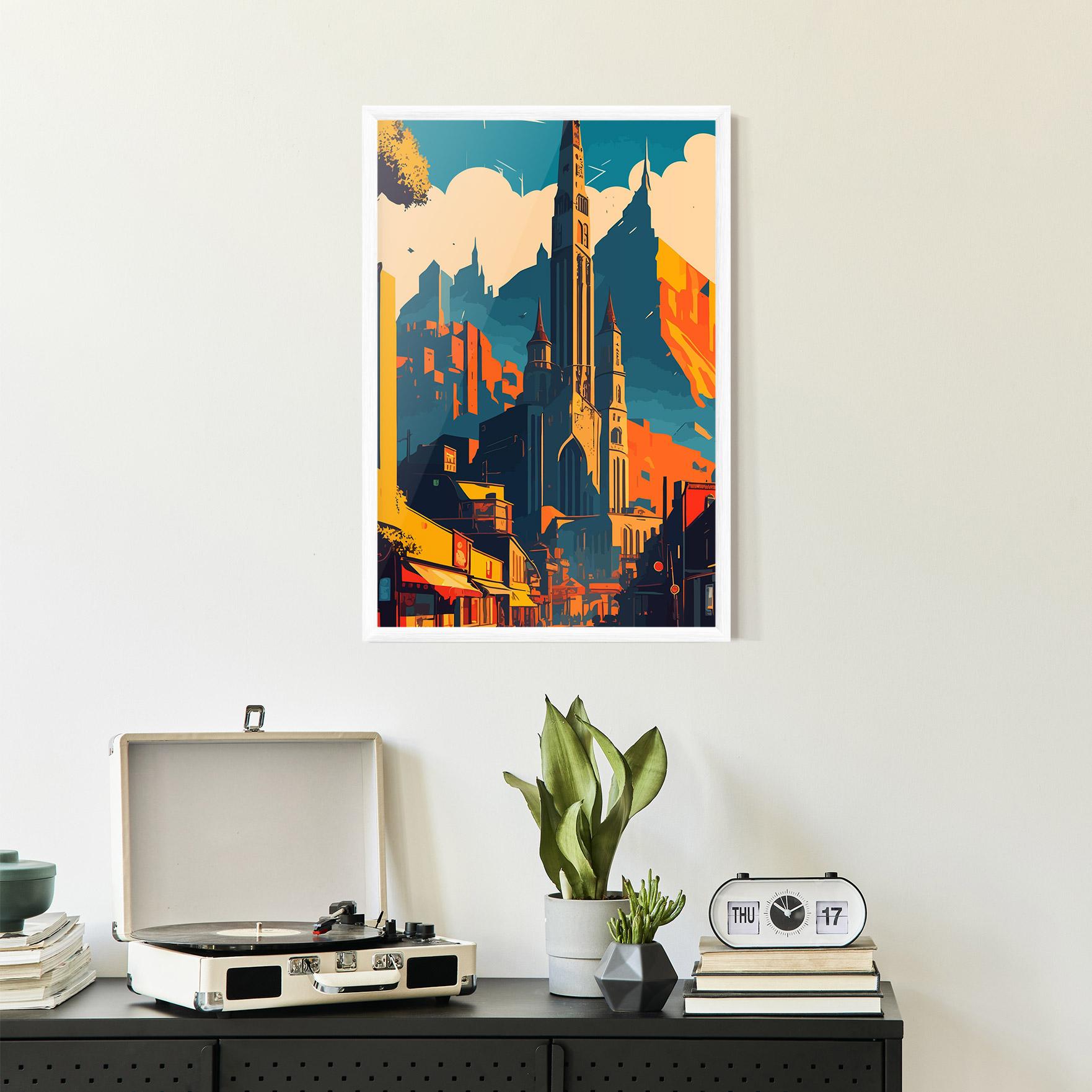 Keretezett Poszter African Tower mockup 2