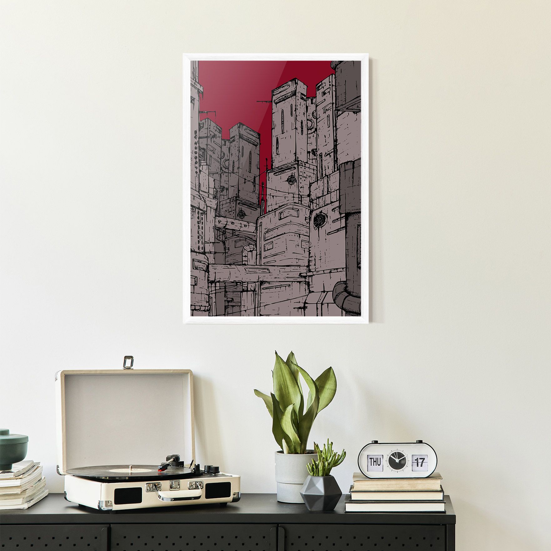Grey Red City mockup 2