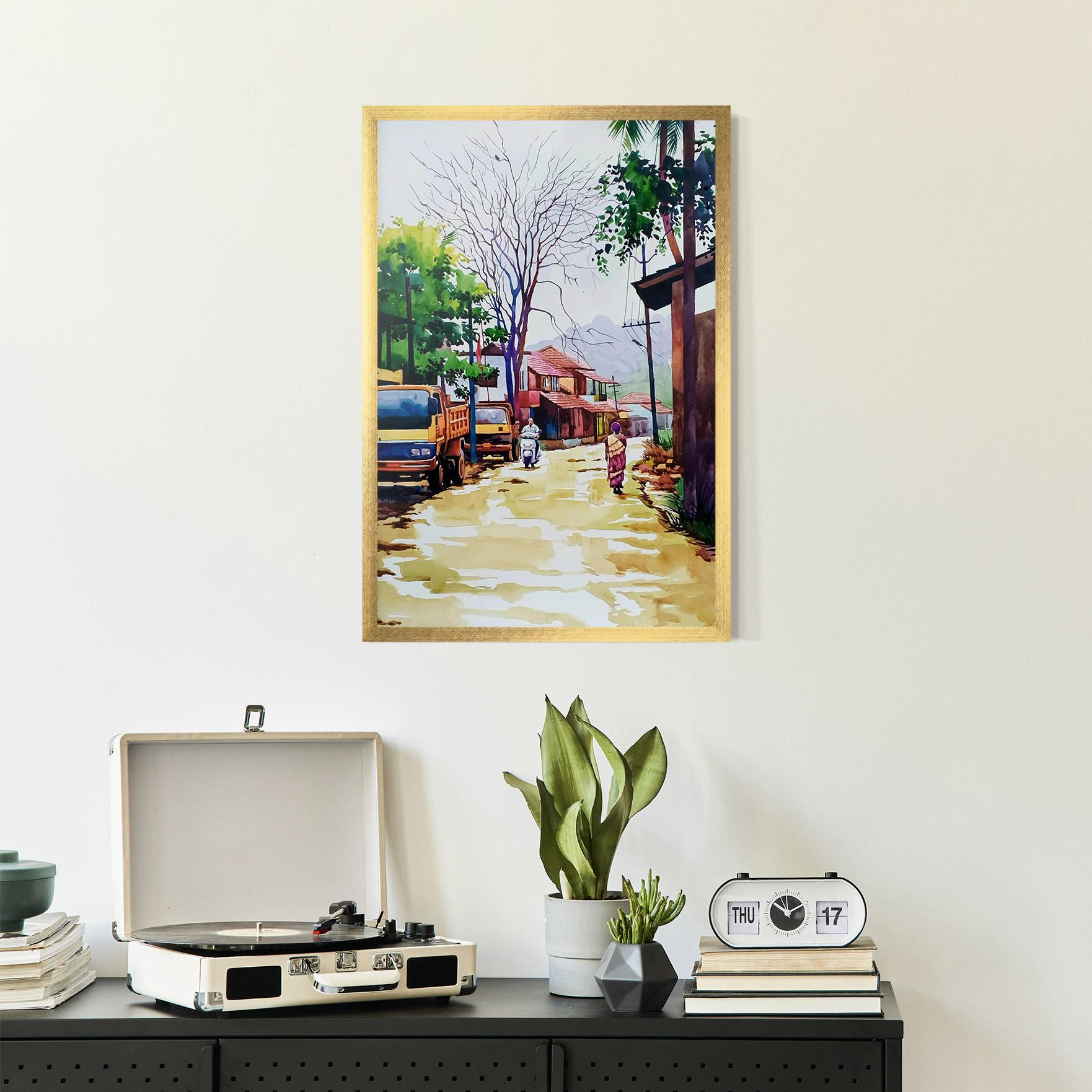 Keretezett Poszter African City mockup 2