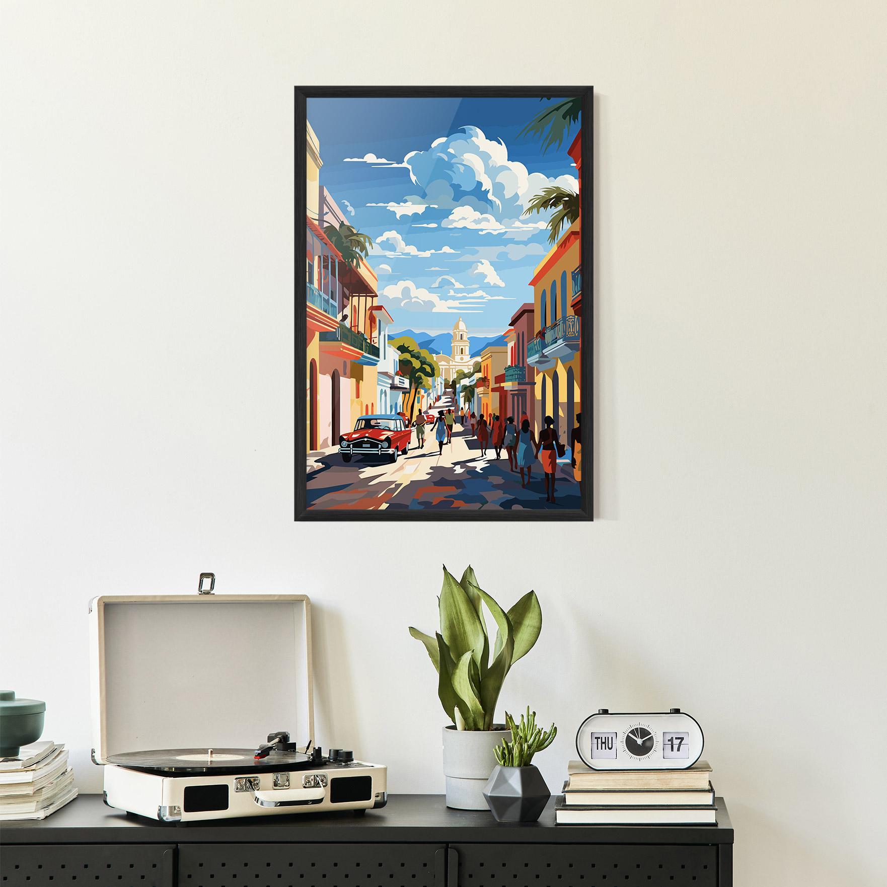 Keretezett Poszter African Street mockup 2