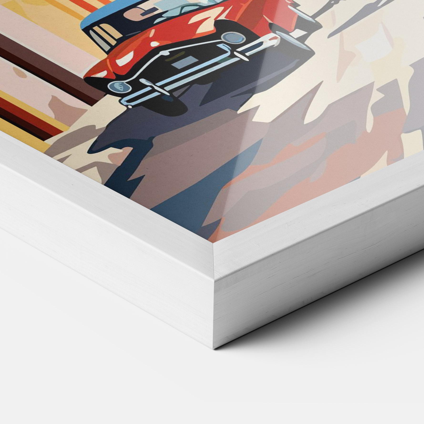 Keretezett Poszter African Street mockup 3