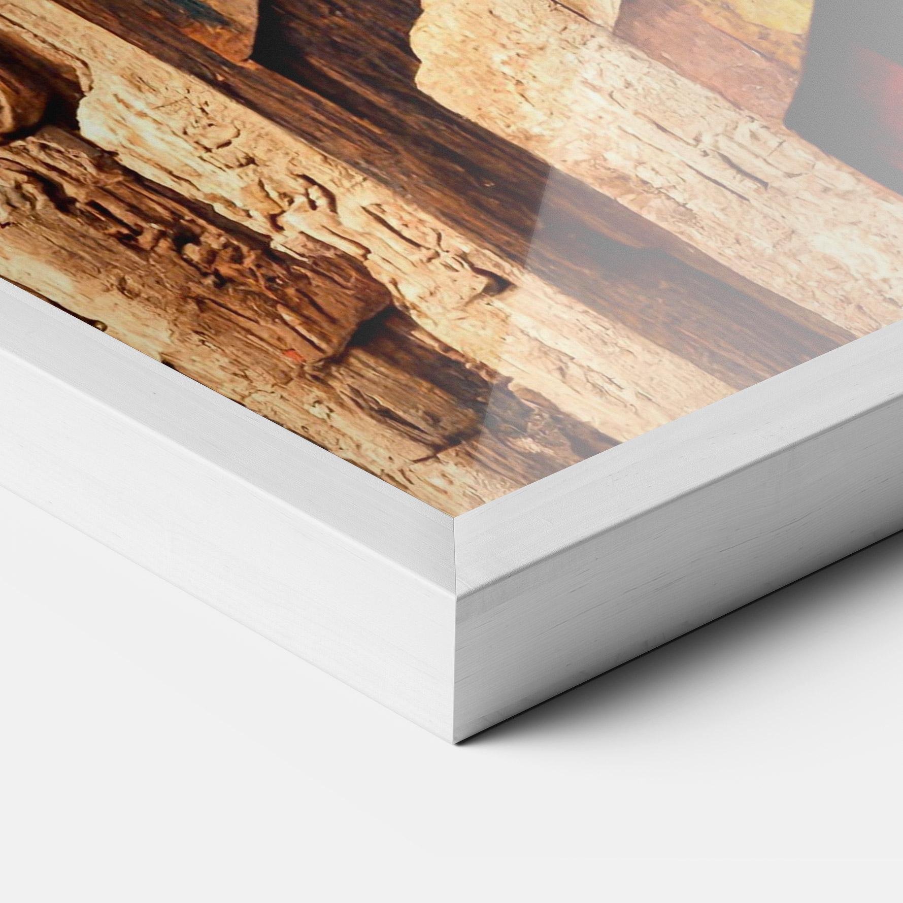 Keretezett Poszter Mayan Style Wood mockup 3