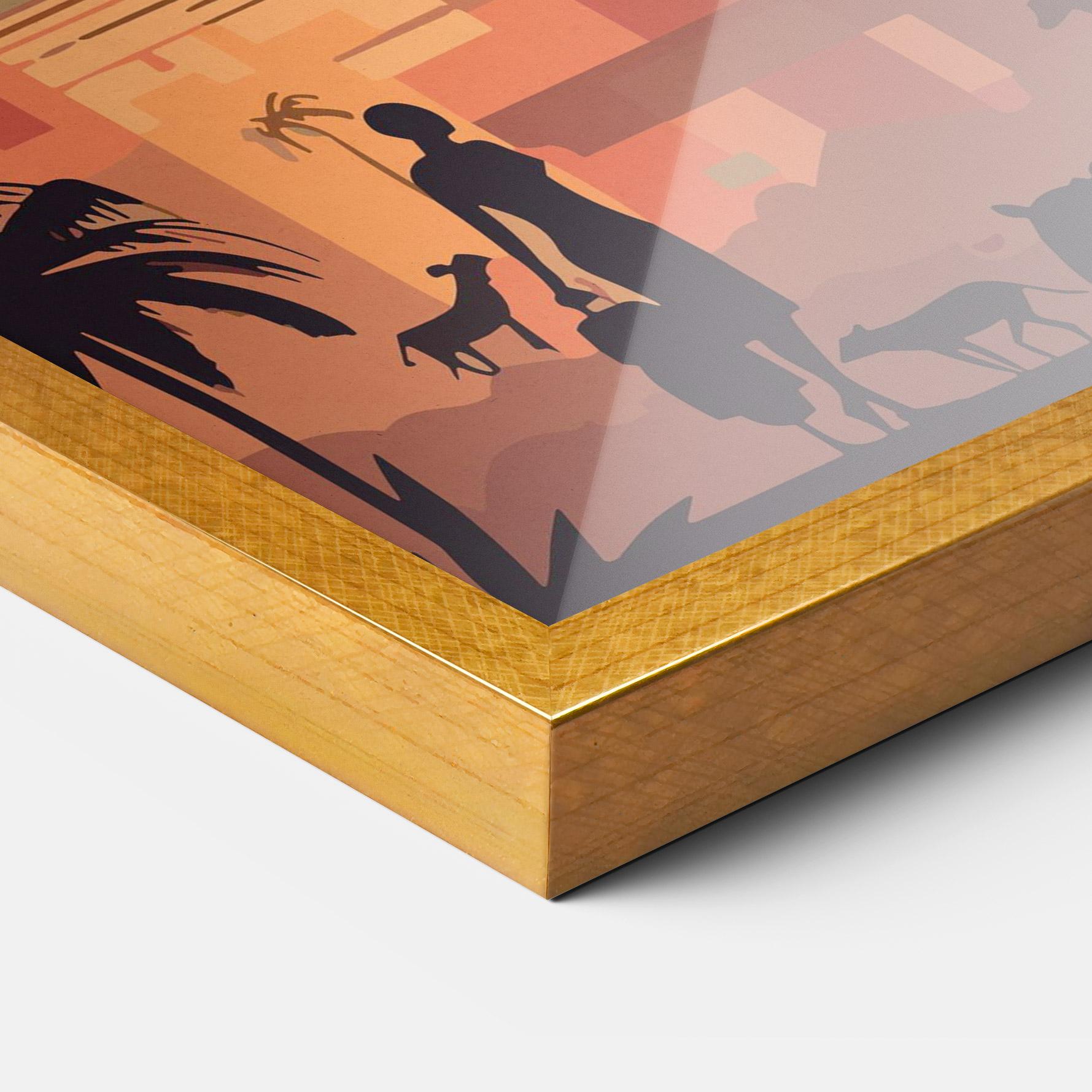 Keretezett Poszter Africa City Sunset mockup 3