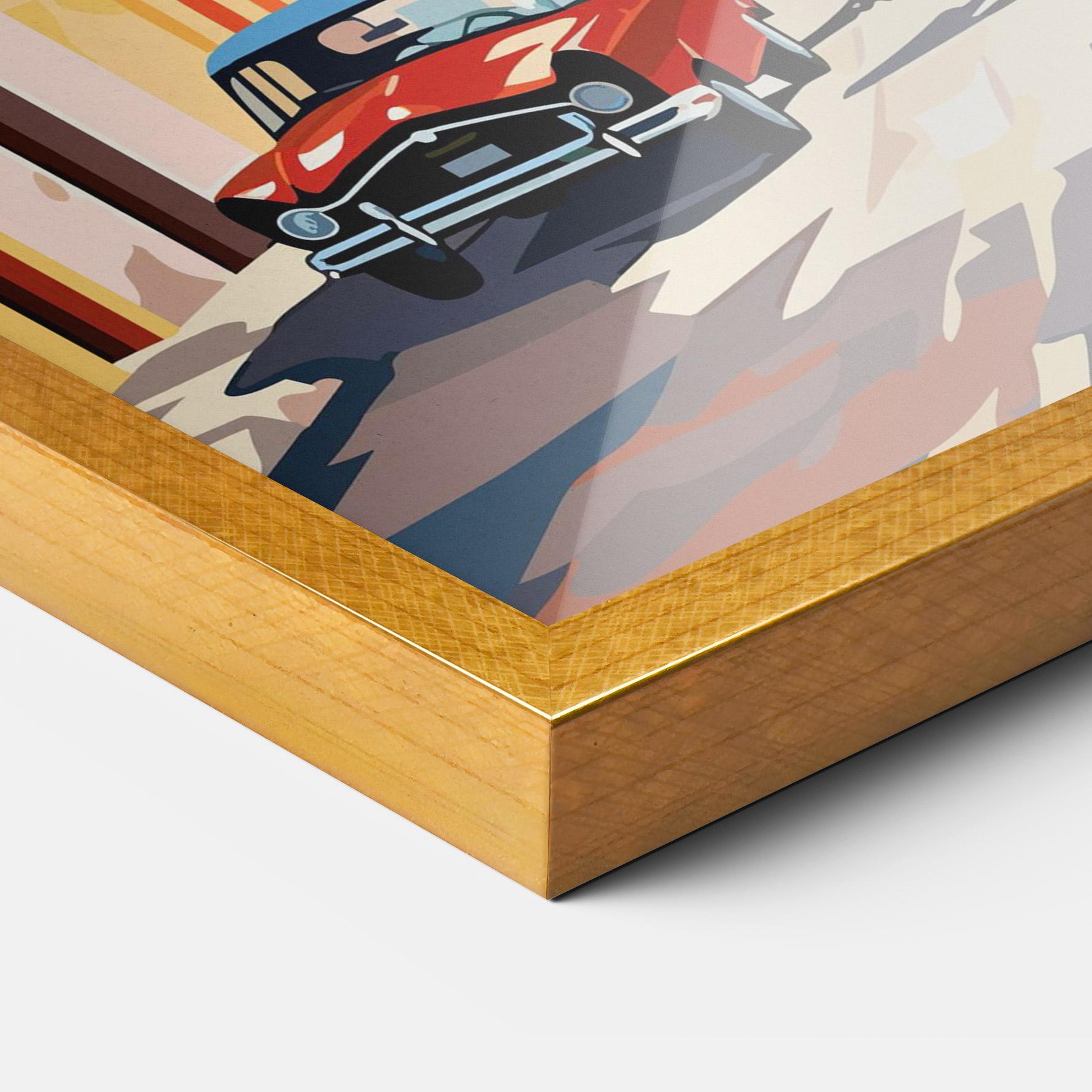 Keretezett Poszter African Street mockup 3