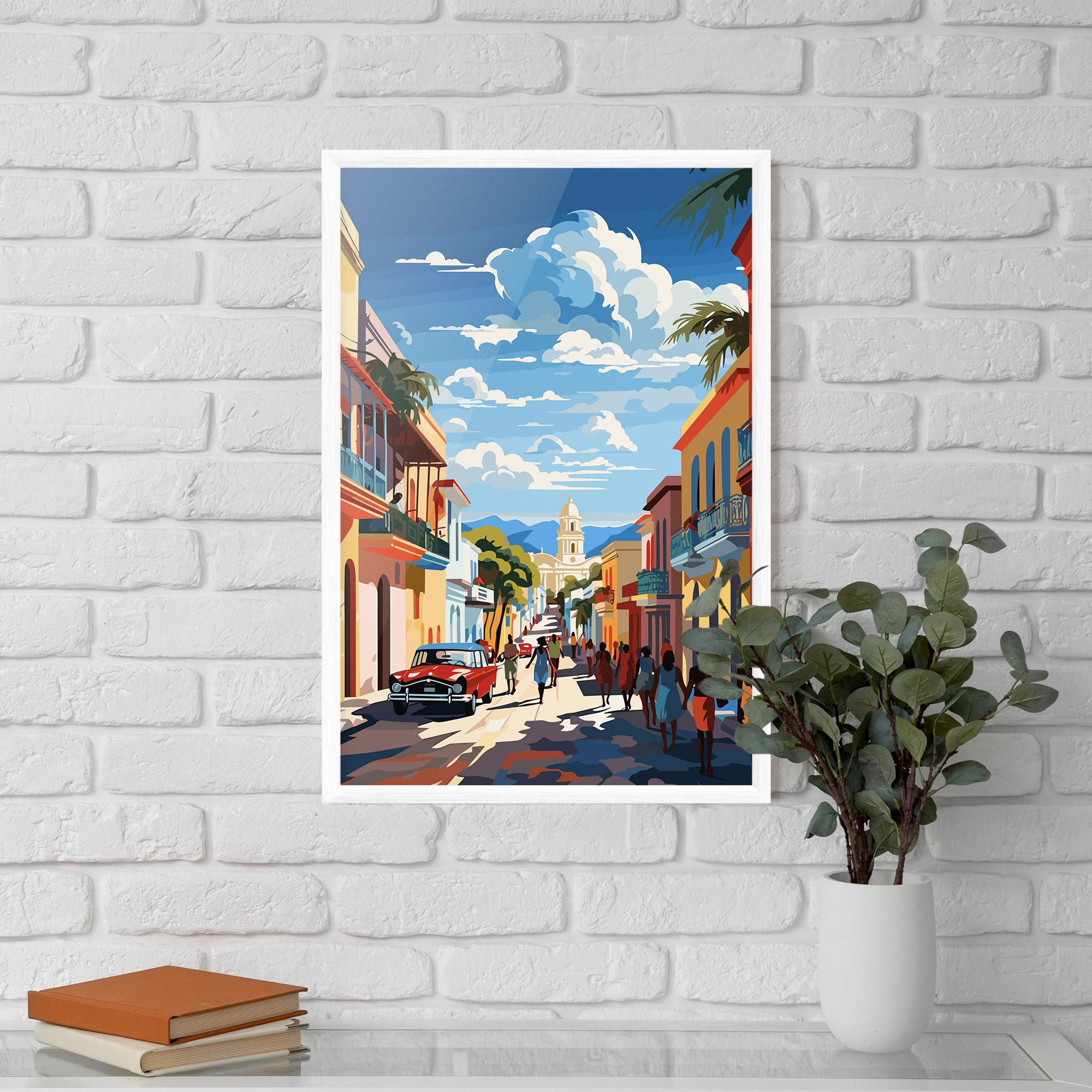 Keretezett Poszter African Street mockup 5