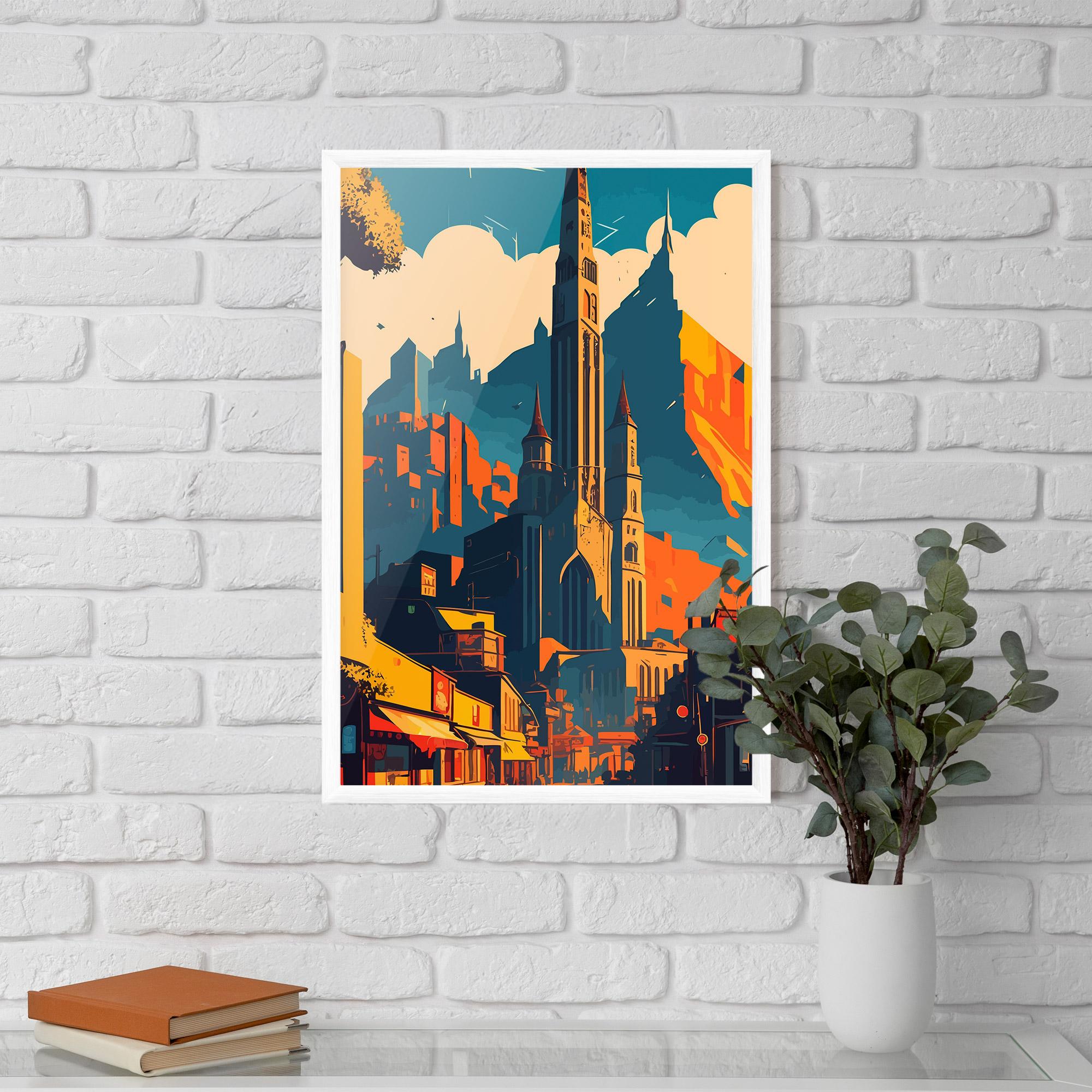 Keretezett Poszter African Tower mockup 5