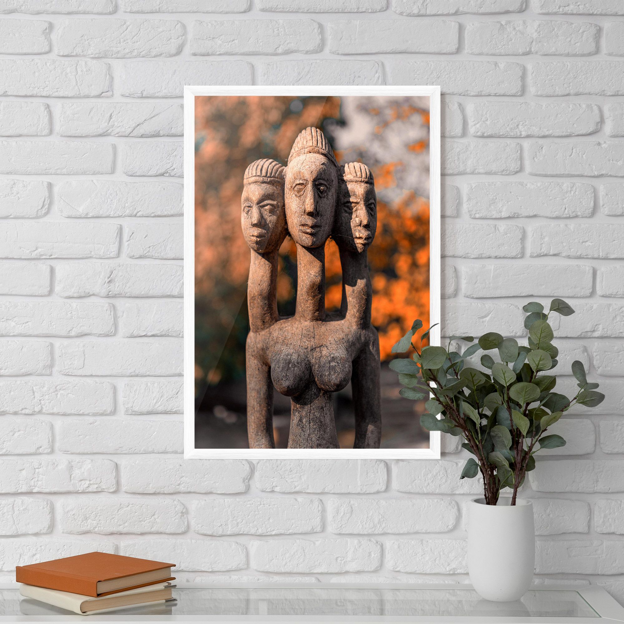 Three Heads Statue mockup 5