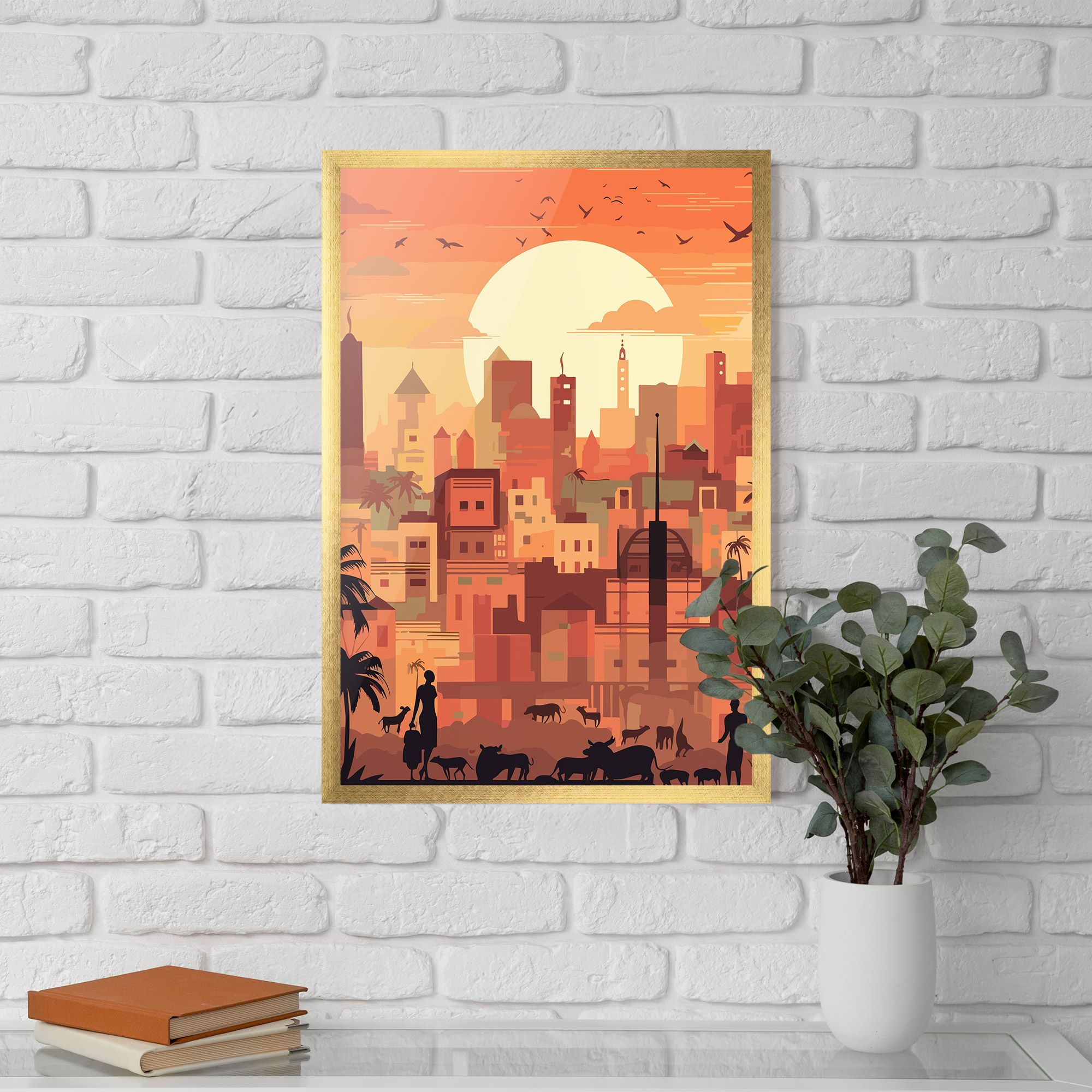 Africa City Sunset mockup 5