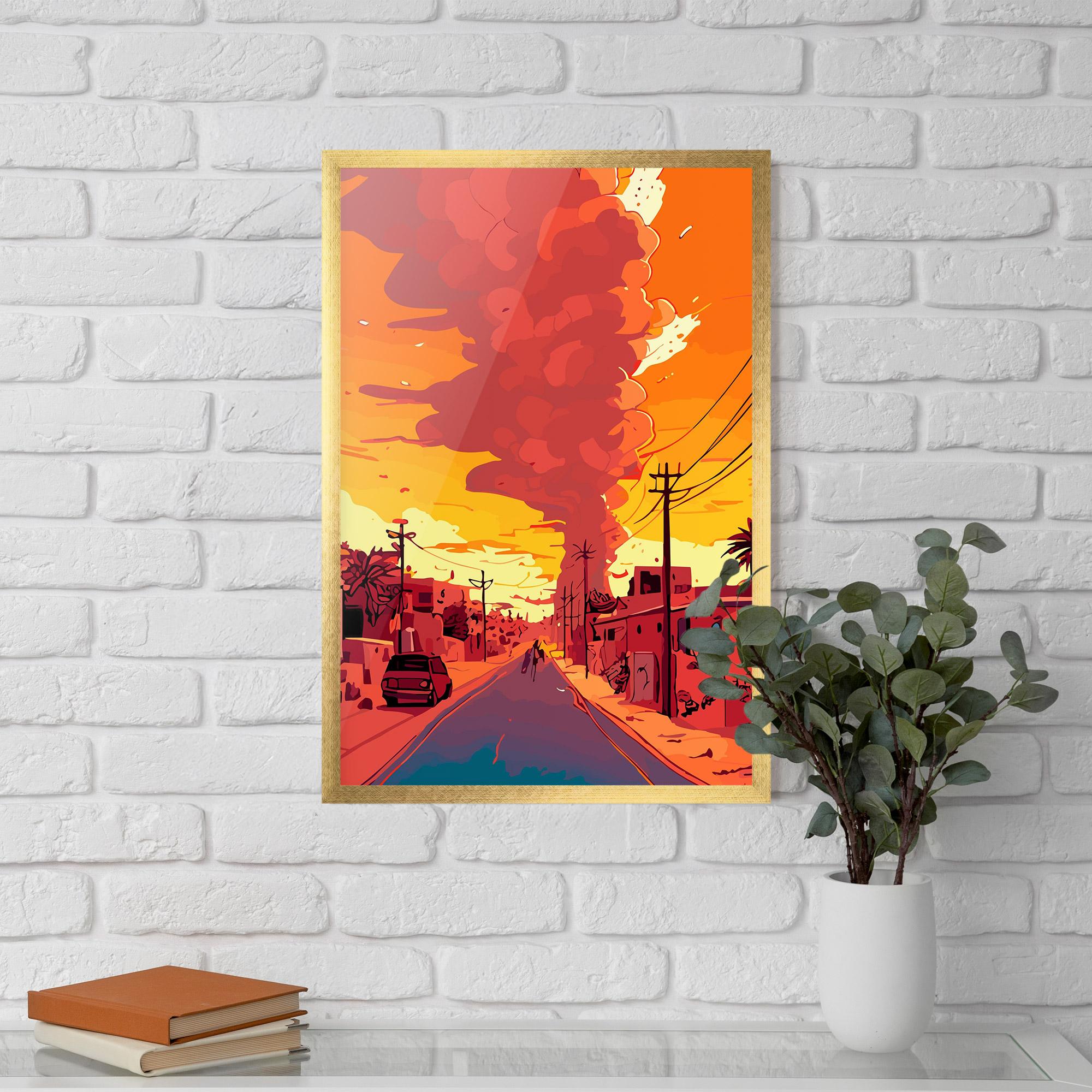 Keretezett Poszter African Smoke mockup 5