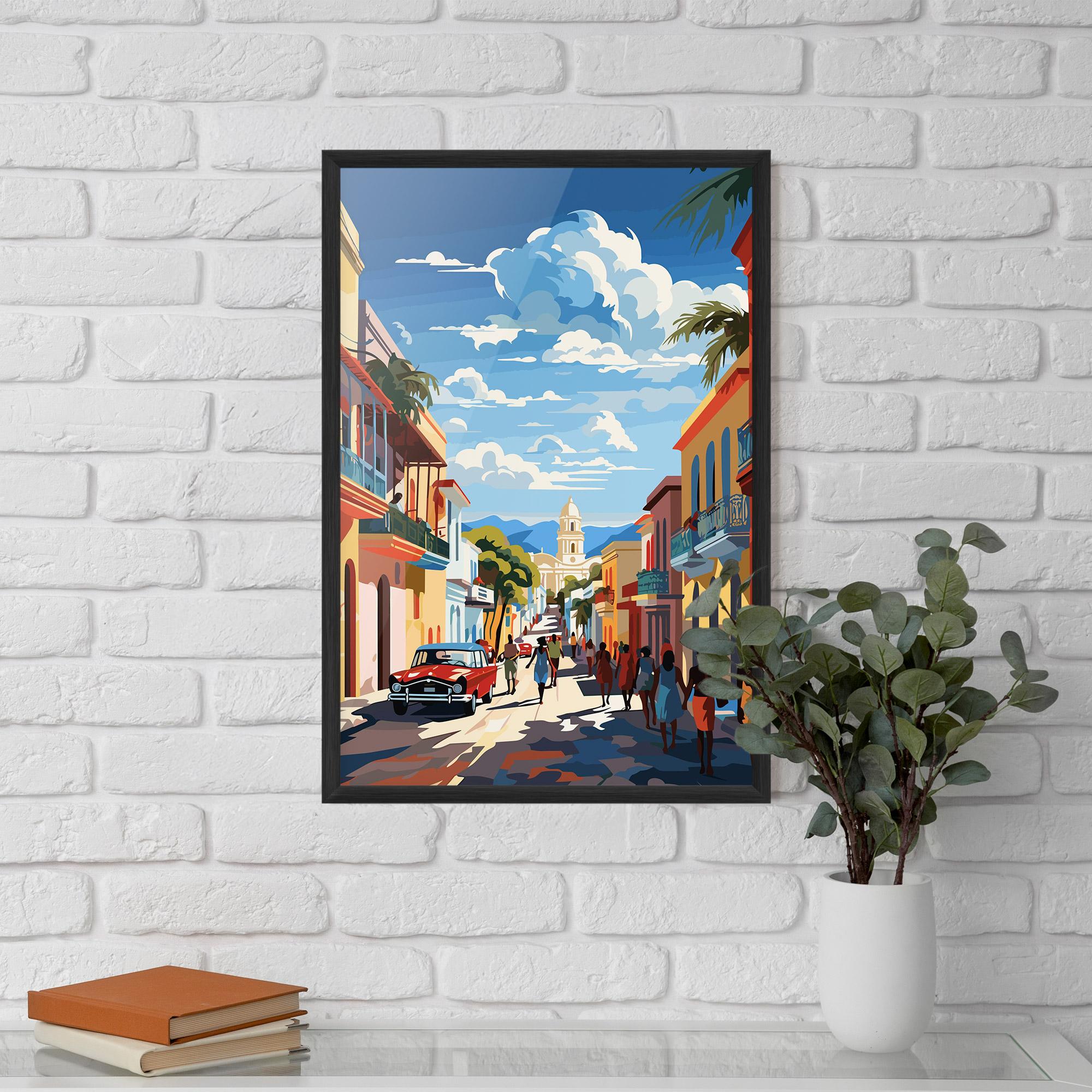 Keretezett Poszter African Street mockup 5