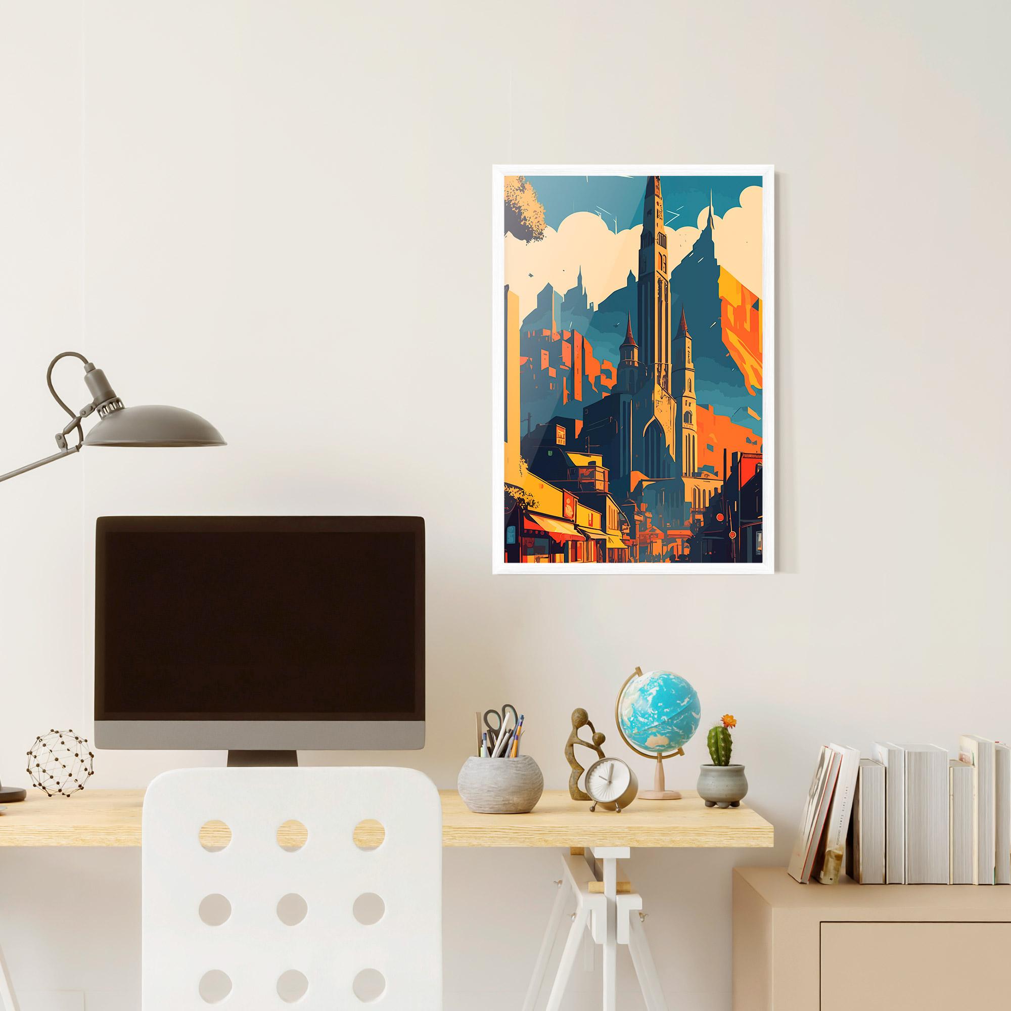 Keretezett Poszter African Tower mockup 6