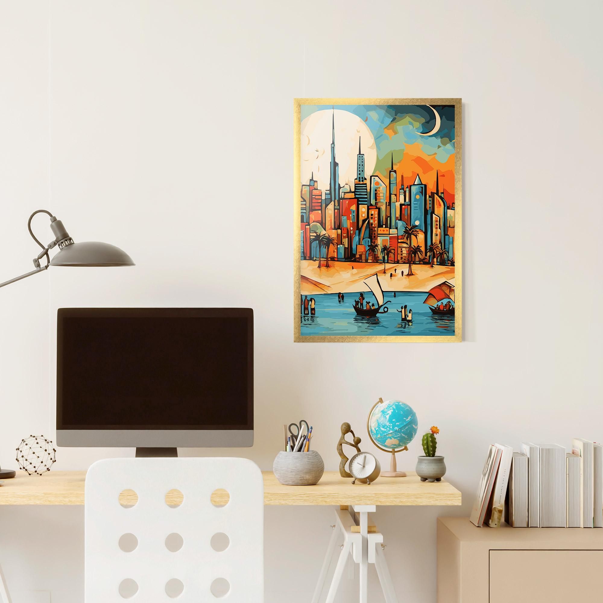 Keretezett Poszter African Moon mockup 6