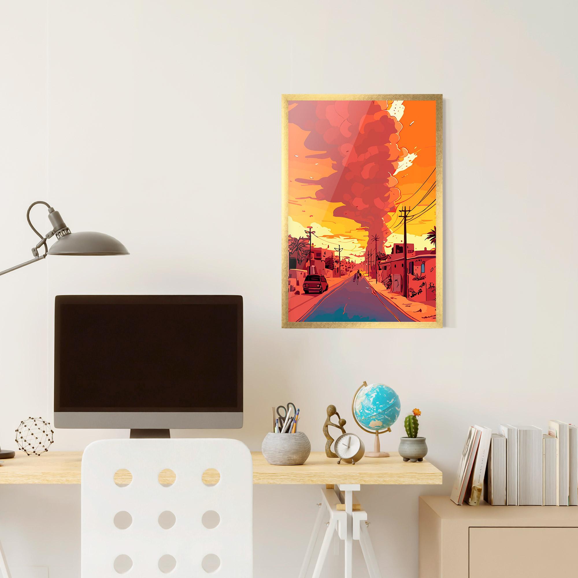 Keretezett Poszter African Smoke mockup 6