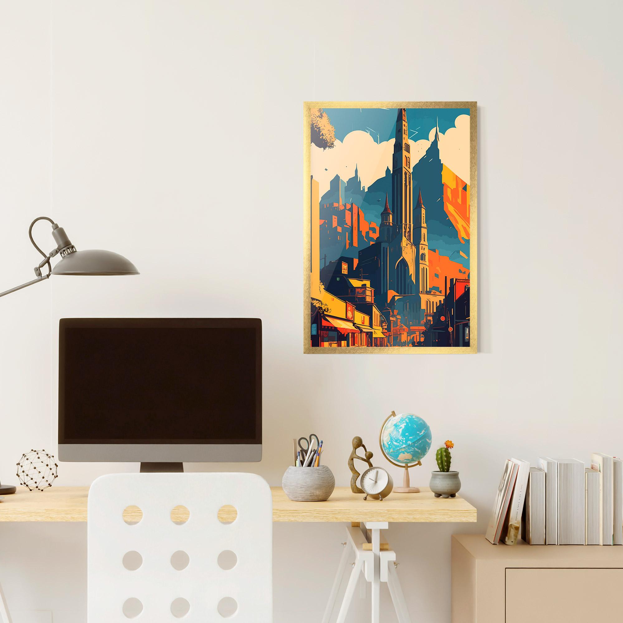 Keretezett Poszter African Tower mockup 6