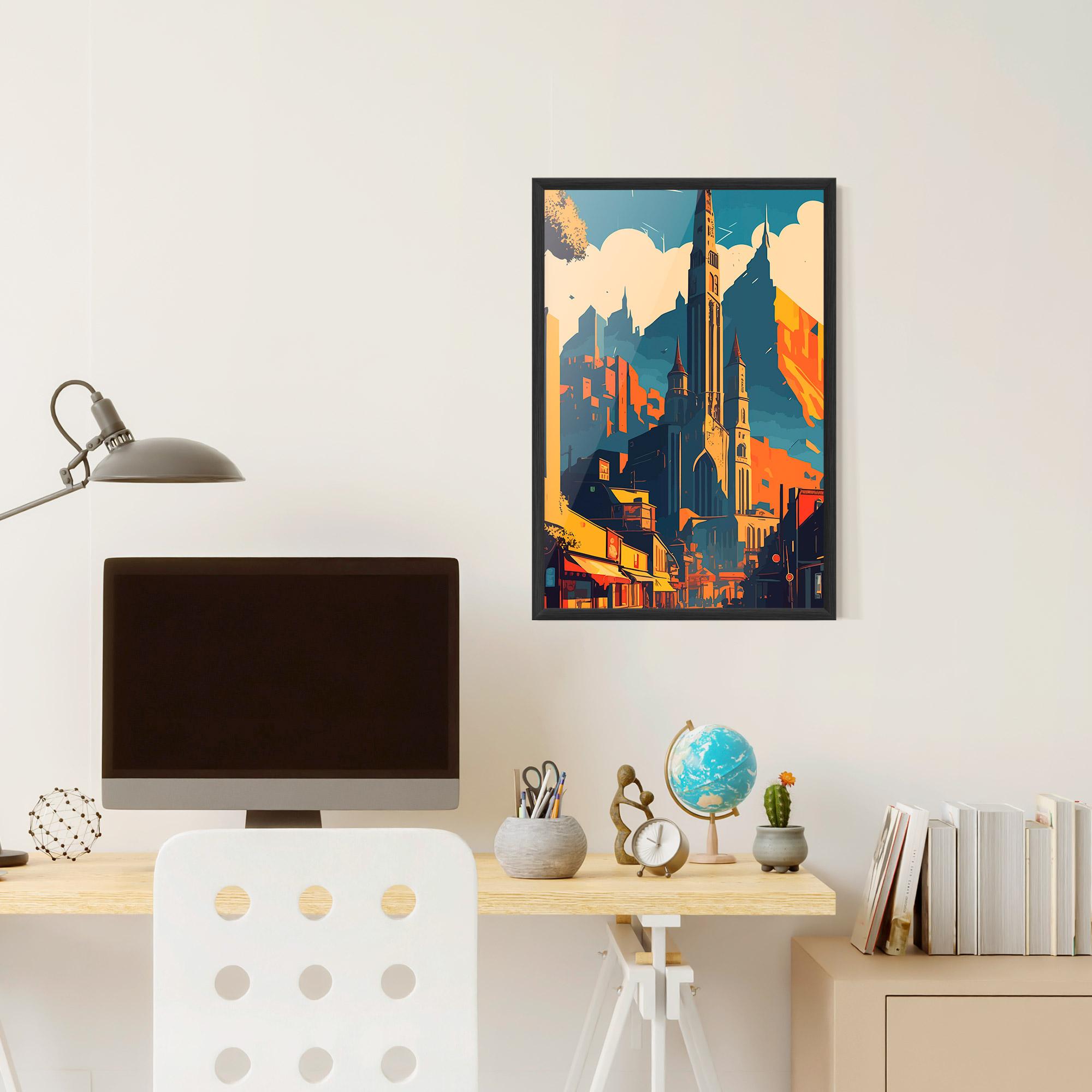 Keretezett Poszter African Tower mockup 6