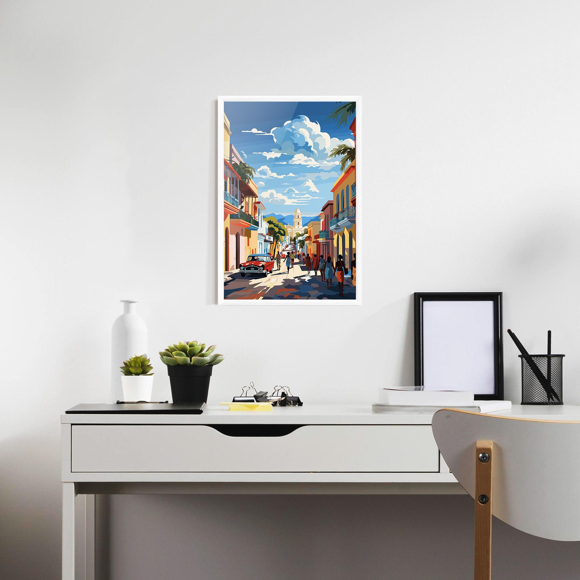 Keretezett Poszter African Street mockup 7