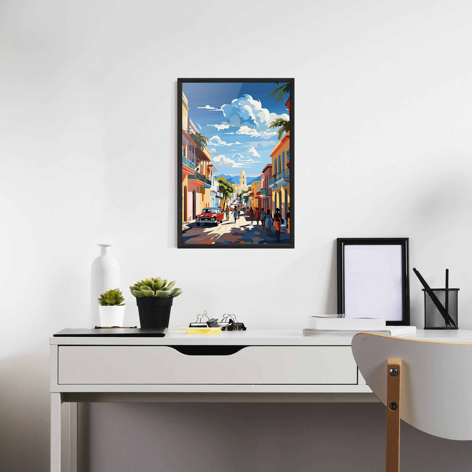 Keretezett Poszter African Street mockup 7