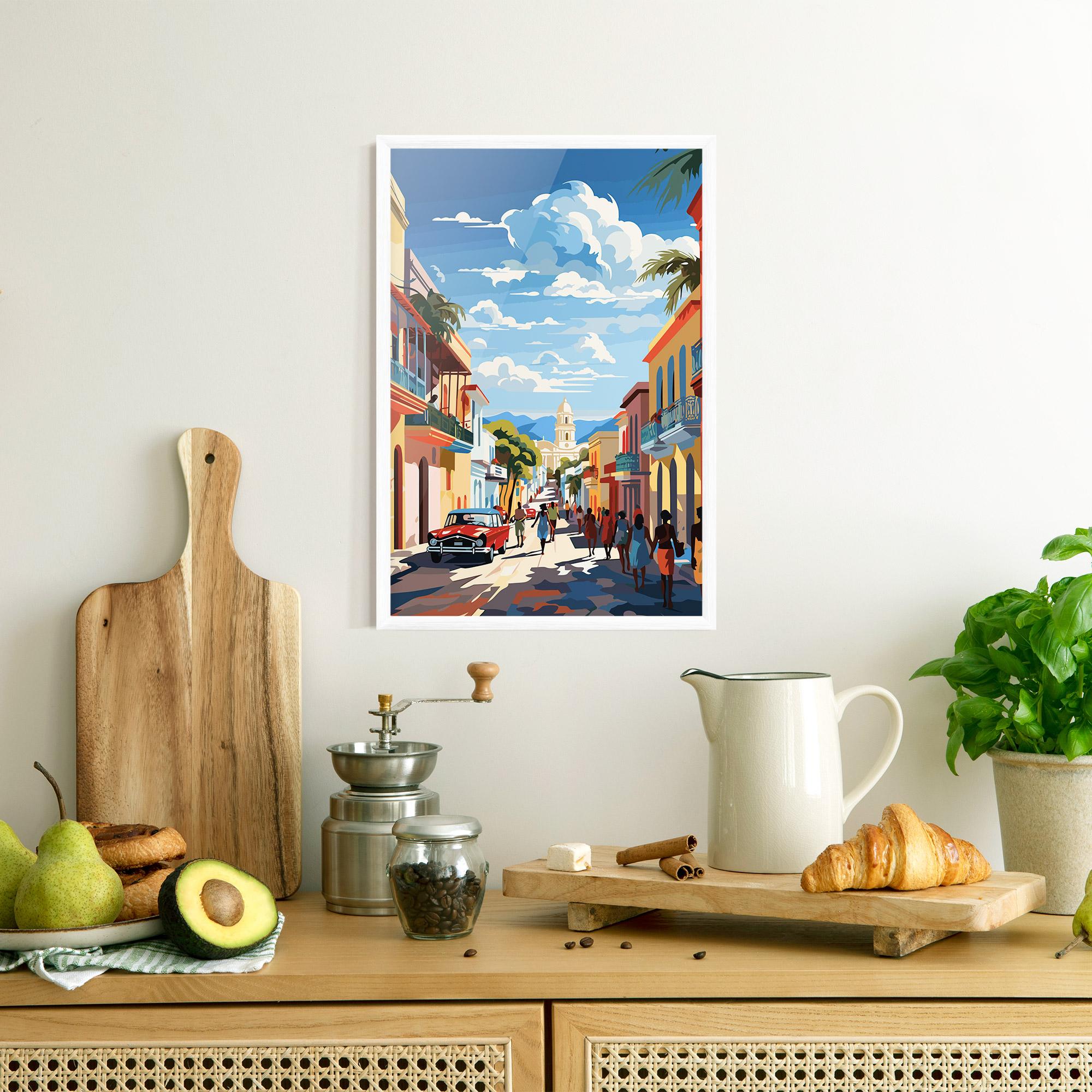 Keretezett Poszter African Street mockup 8