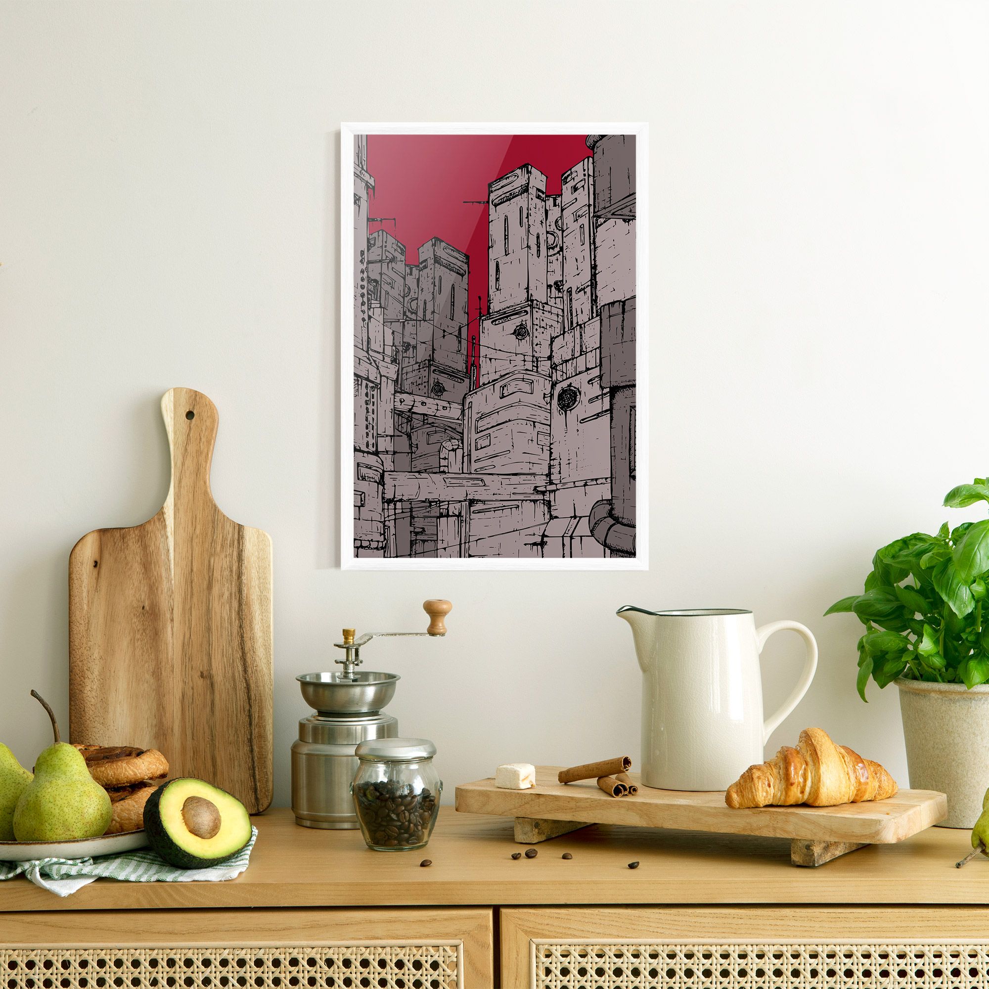 Grey Red City mockup 8
