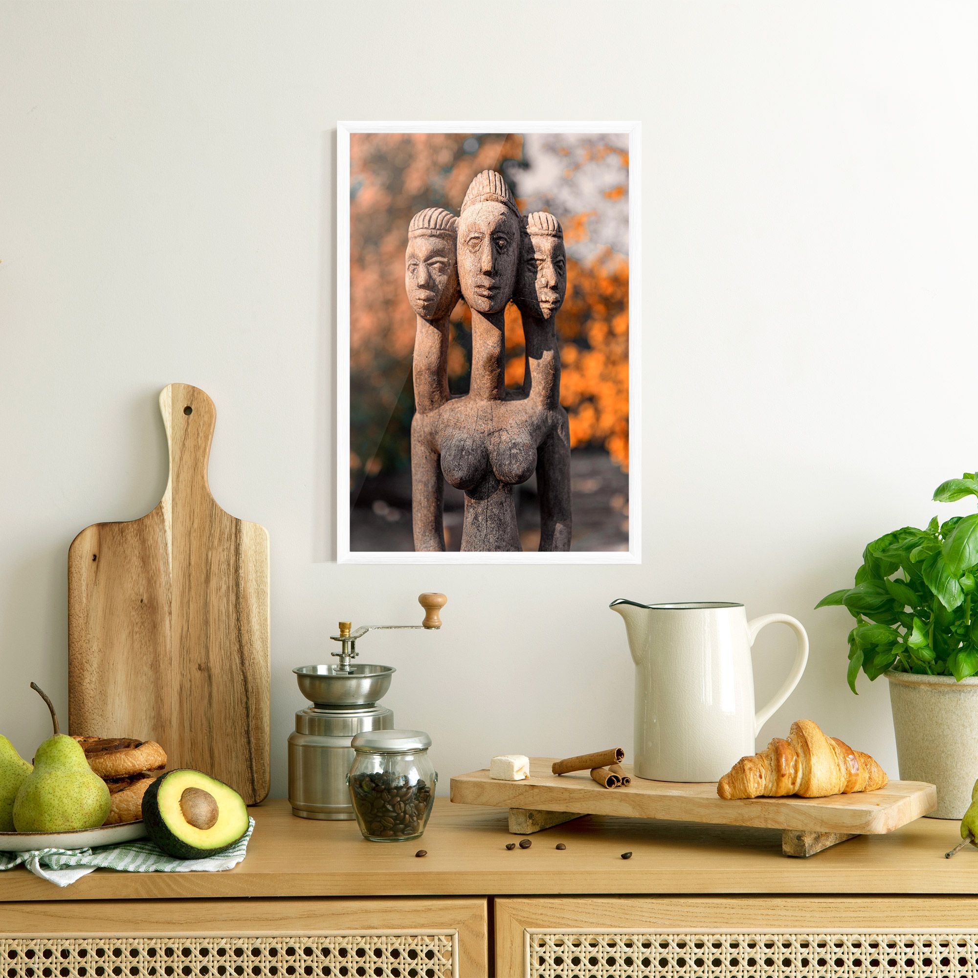 Three Heads Statue mockup 8