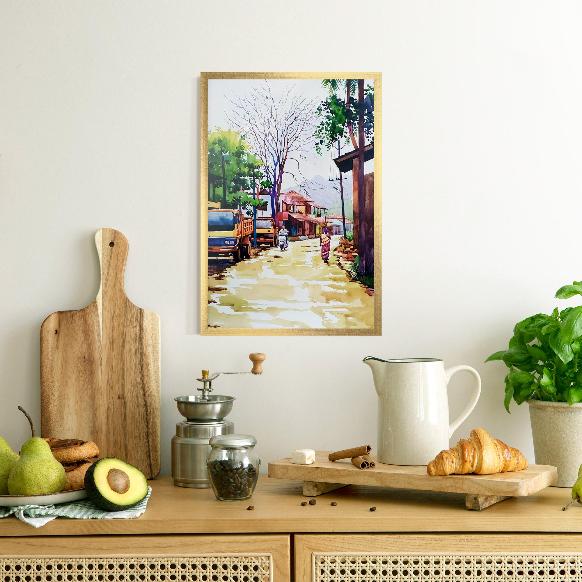 Keretezett Poszter African City mockup 8