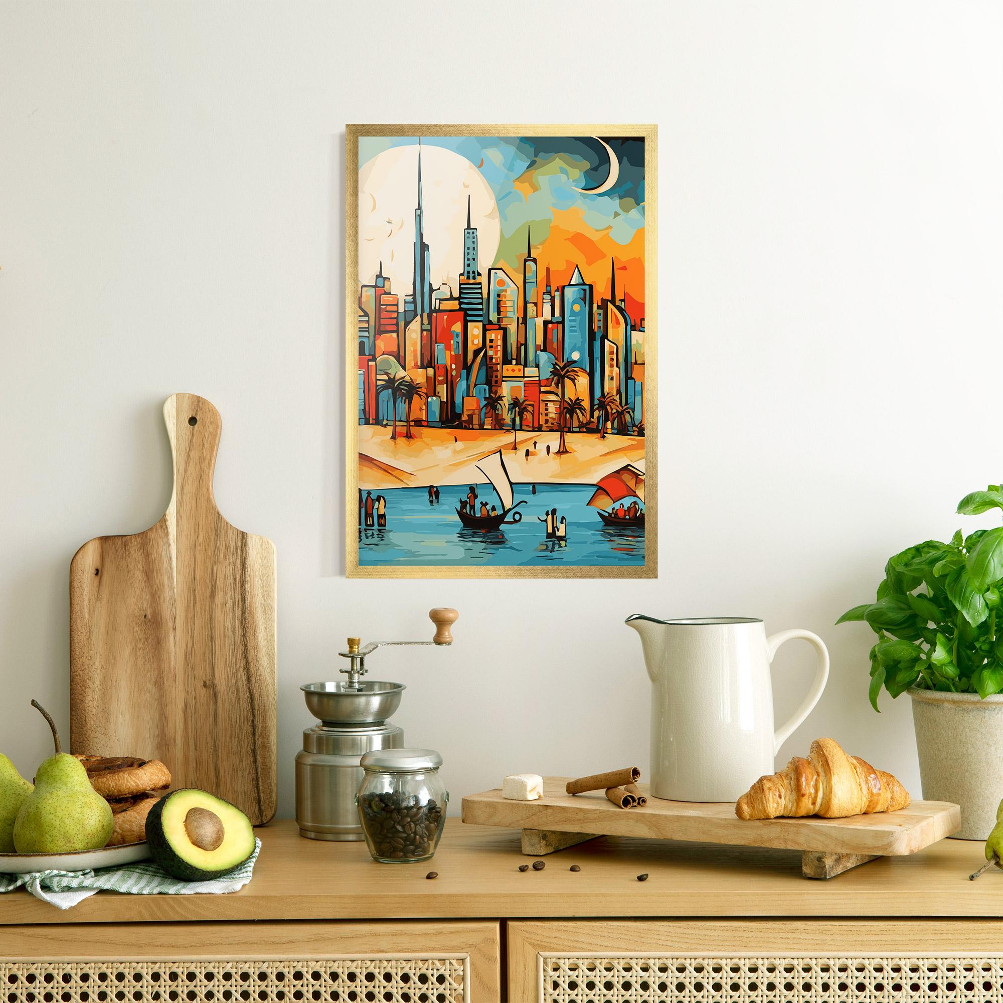 Keretezett Poszter African Moon mockup 8