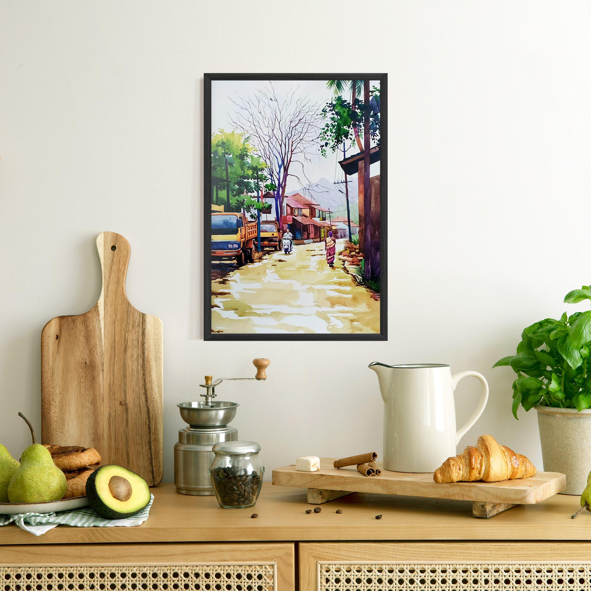 Keretezett Poszter African City mockup 8