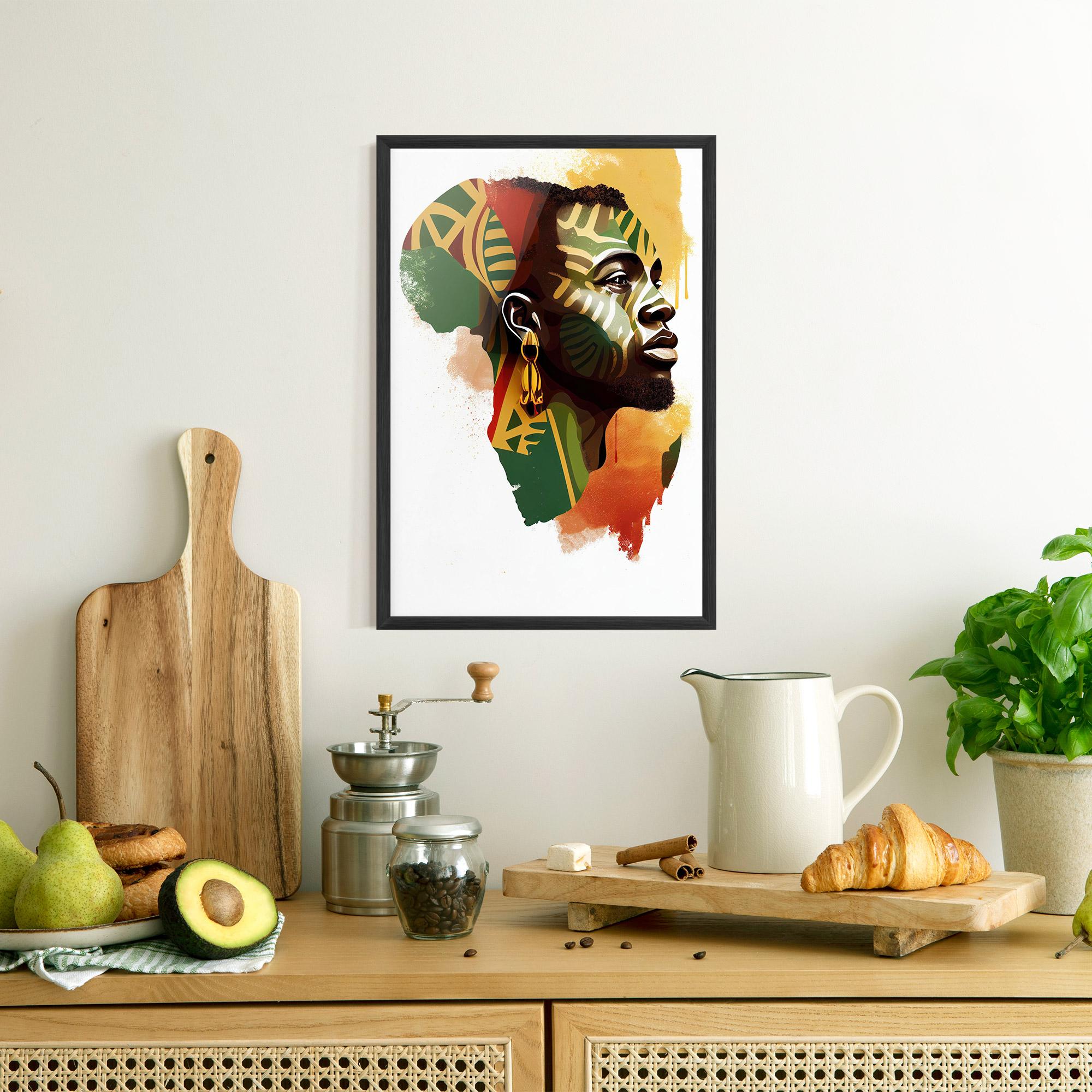 Keretezett Poszter African People Illustration mockup 8