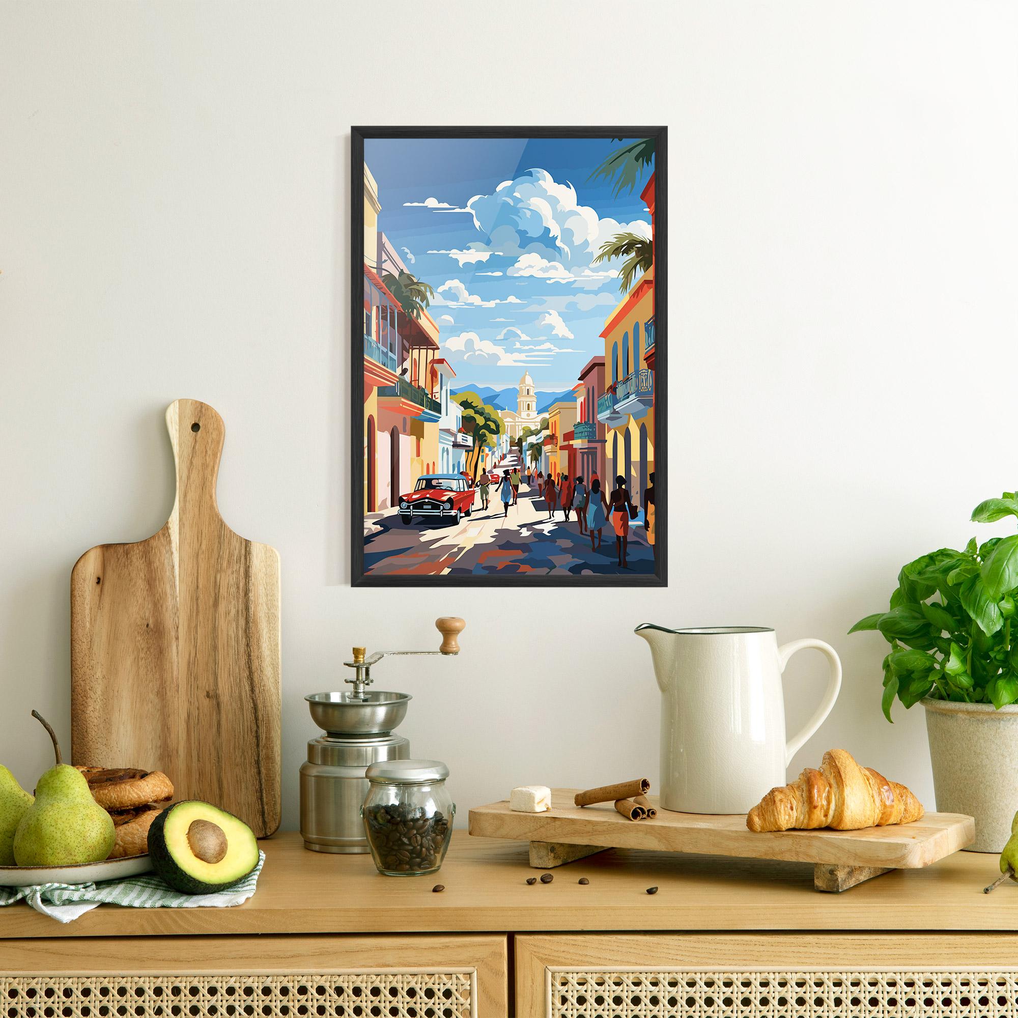 Keretezett Poszter African Street mockup 8