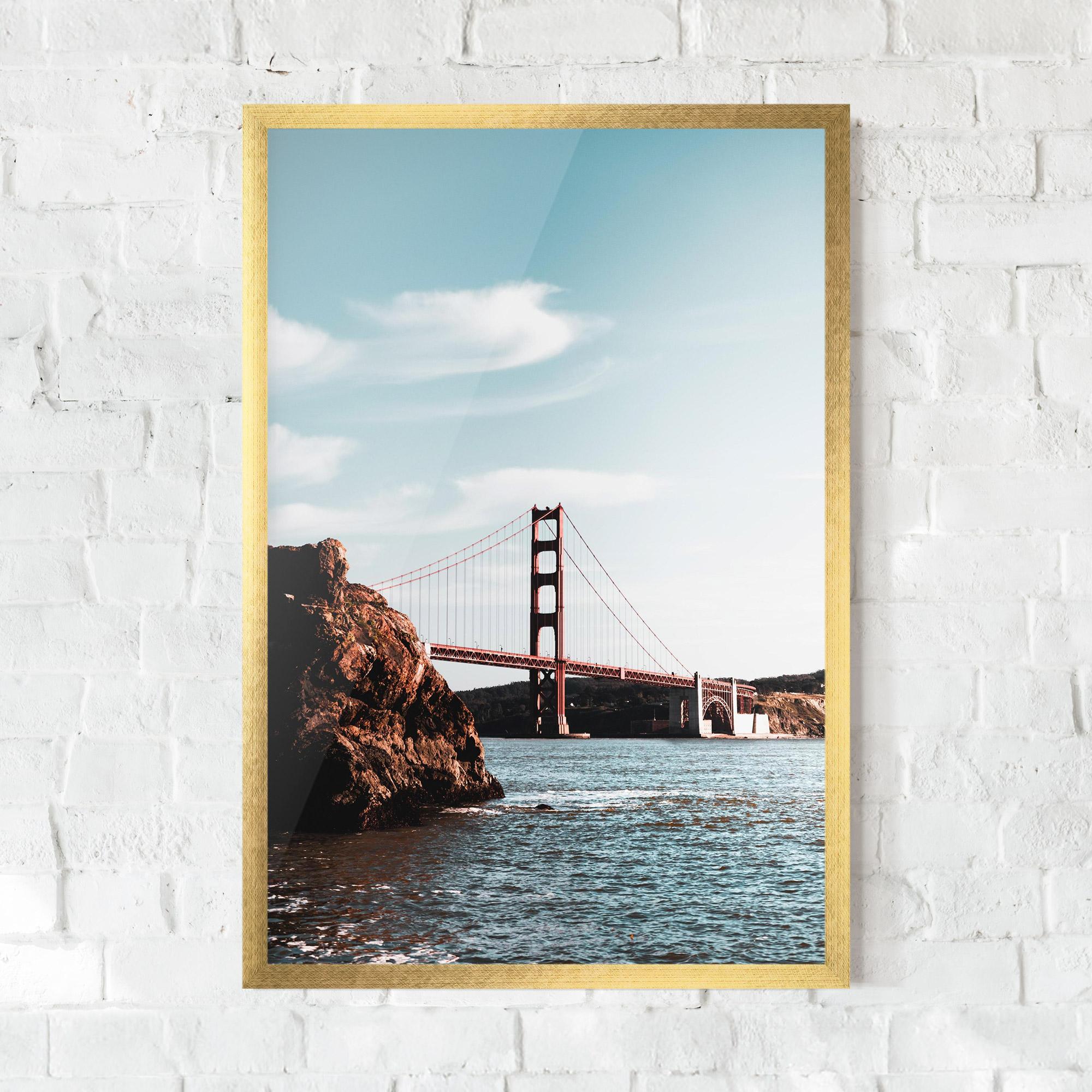 Keretezett Poszter Water Red Bridge mockup 0