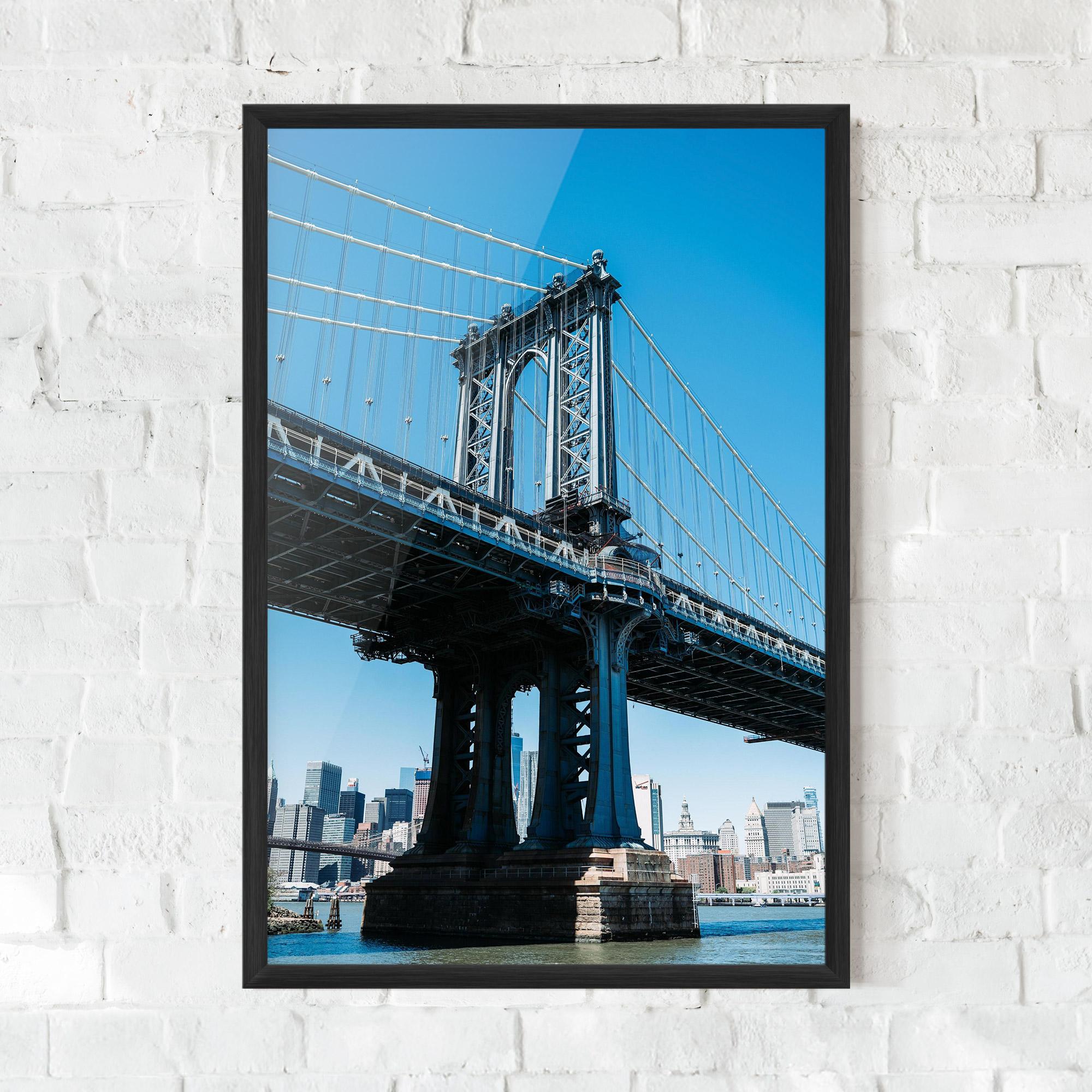 Keretezett Poszter Blue Sky Bridge mockup 0