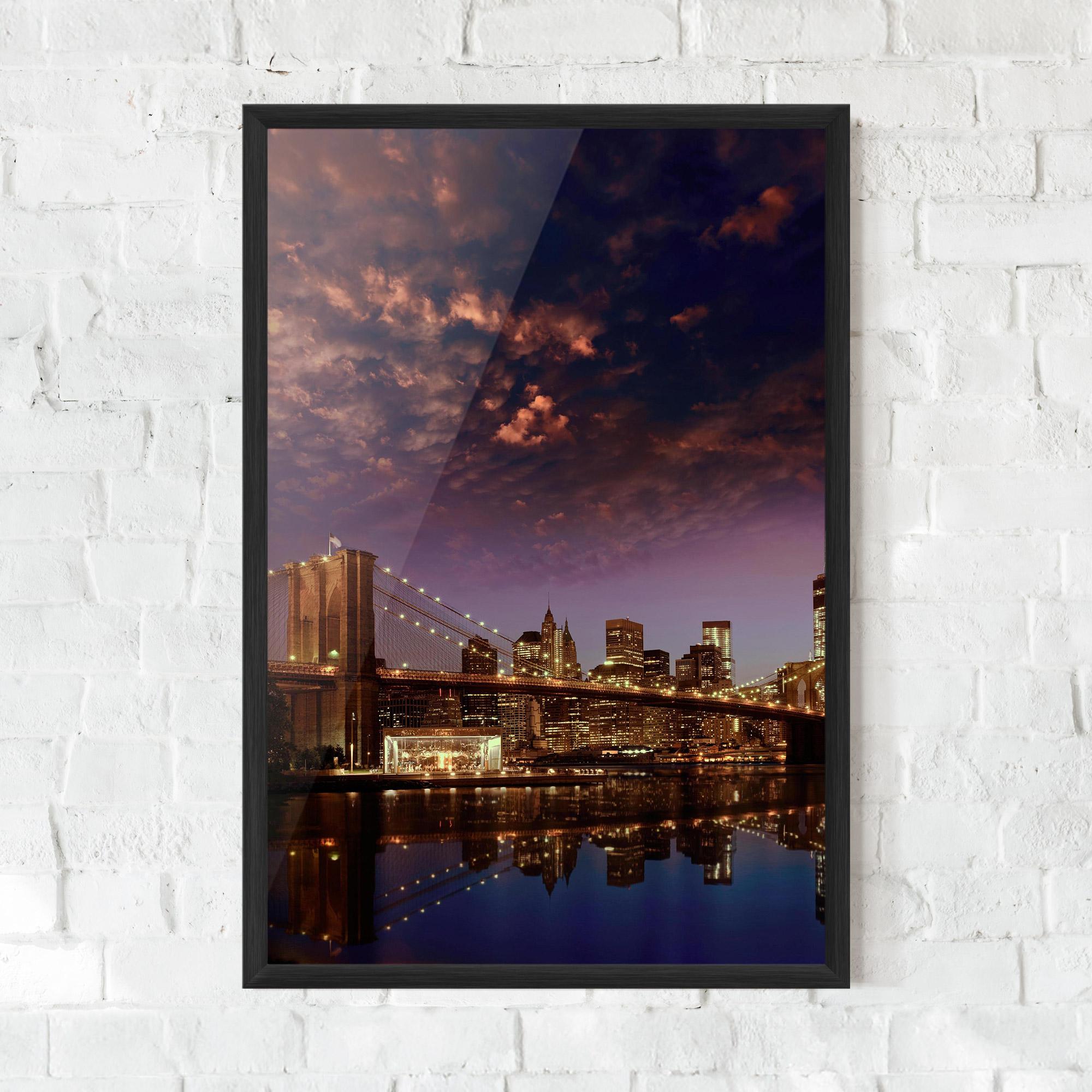 Keretezett Poszter Sunset New York mockup 0