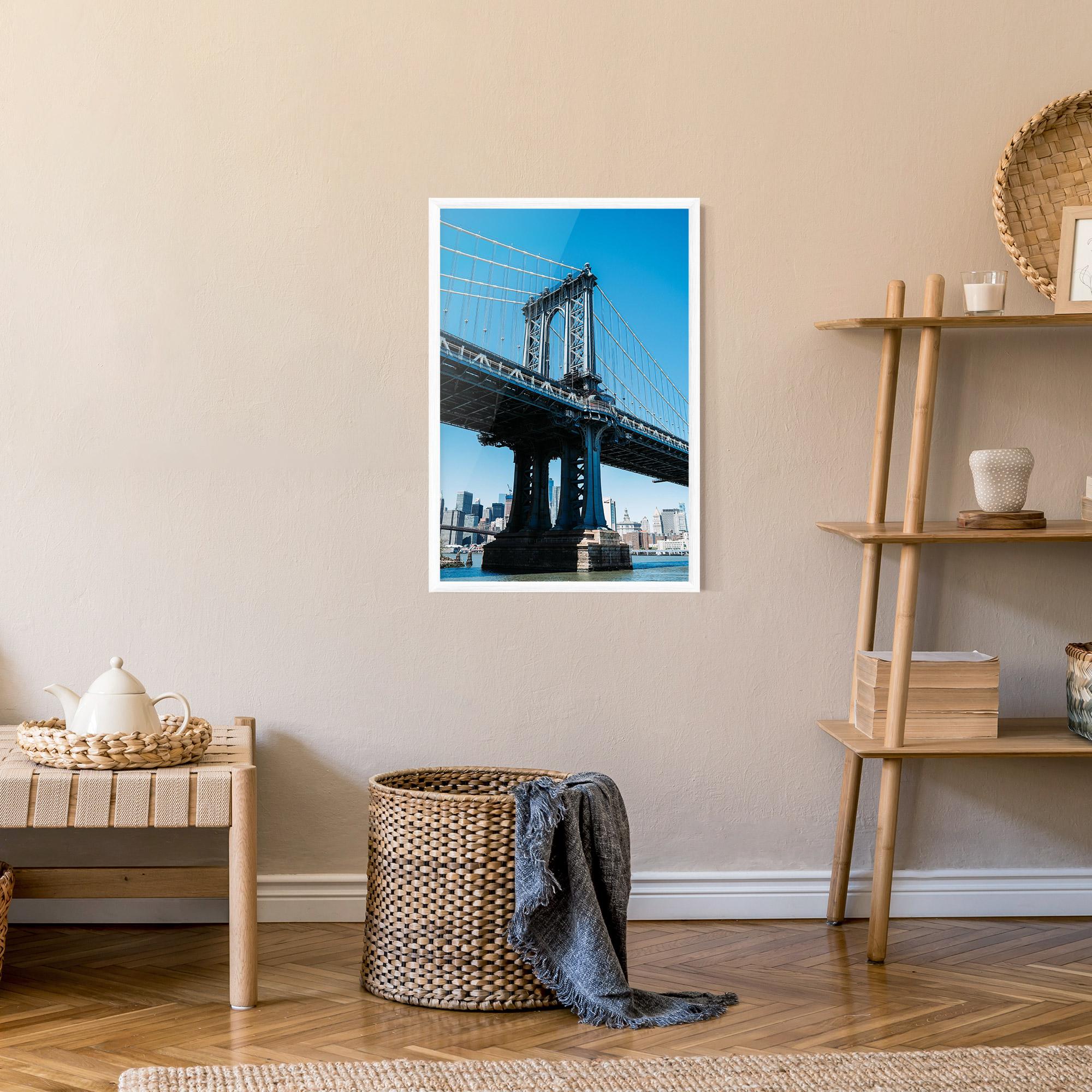 Keretezett Poszter Blue Sky Bridge mockup 9