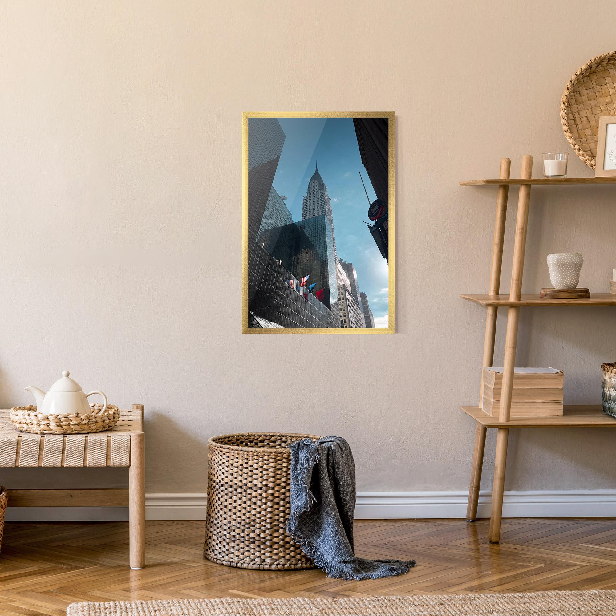 Keretezett Poszter Big Glass Tower mockup 9