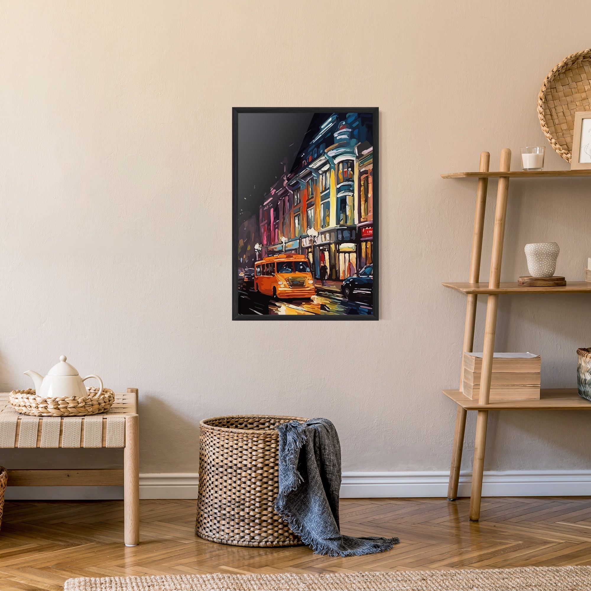 Yellow Car City Art mockup 9