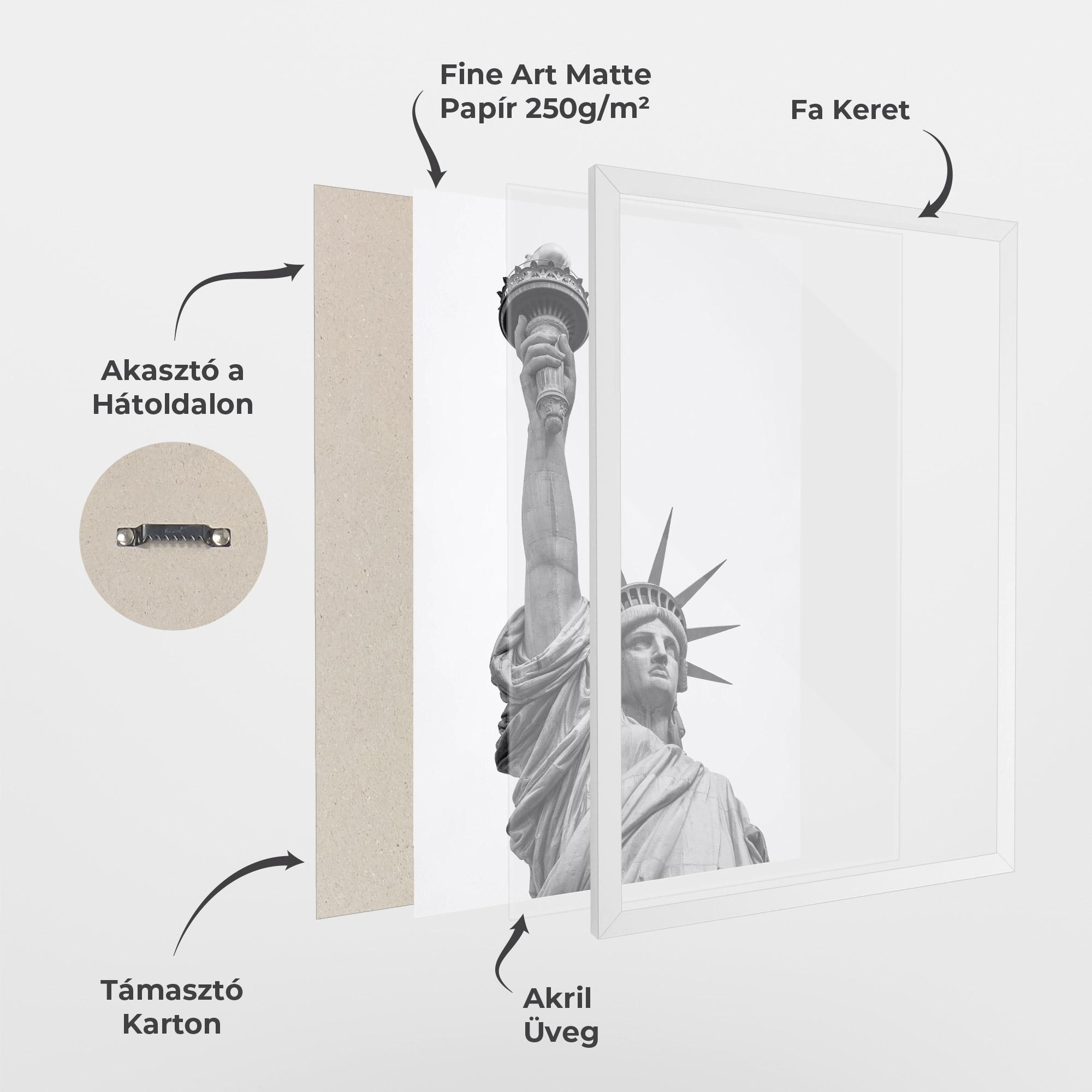 Keretezett Poszter Liberty Statue mockup 1