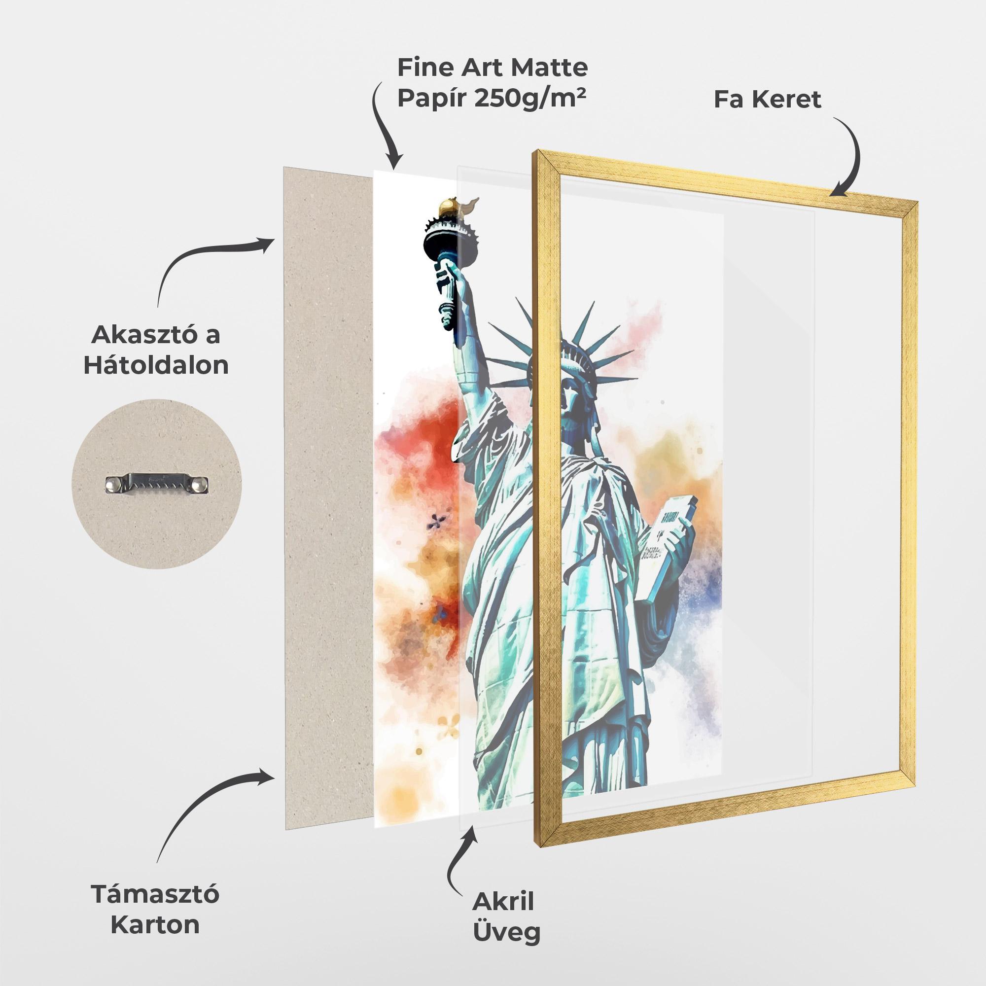 Keretezett Poszter Liberty Art mockup 1