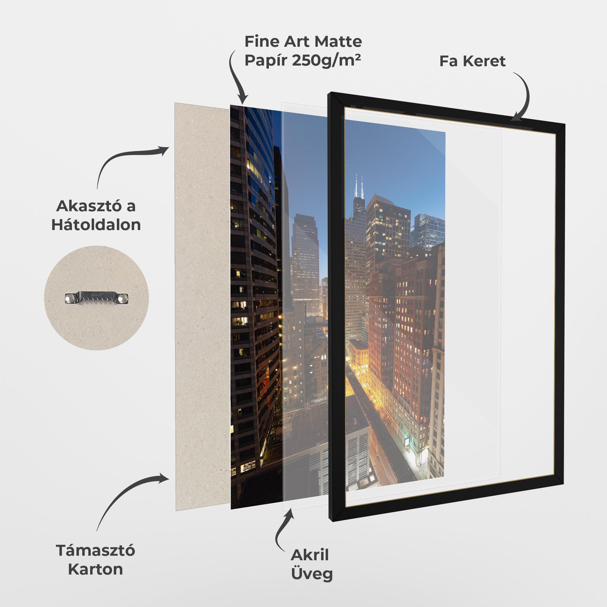 Keretezett Poszter Hight City Building mockup 1