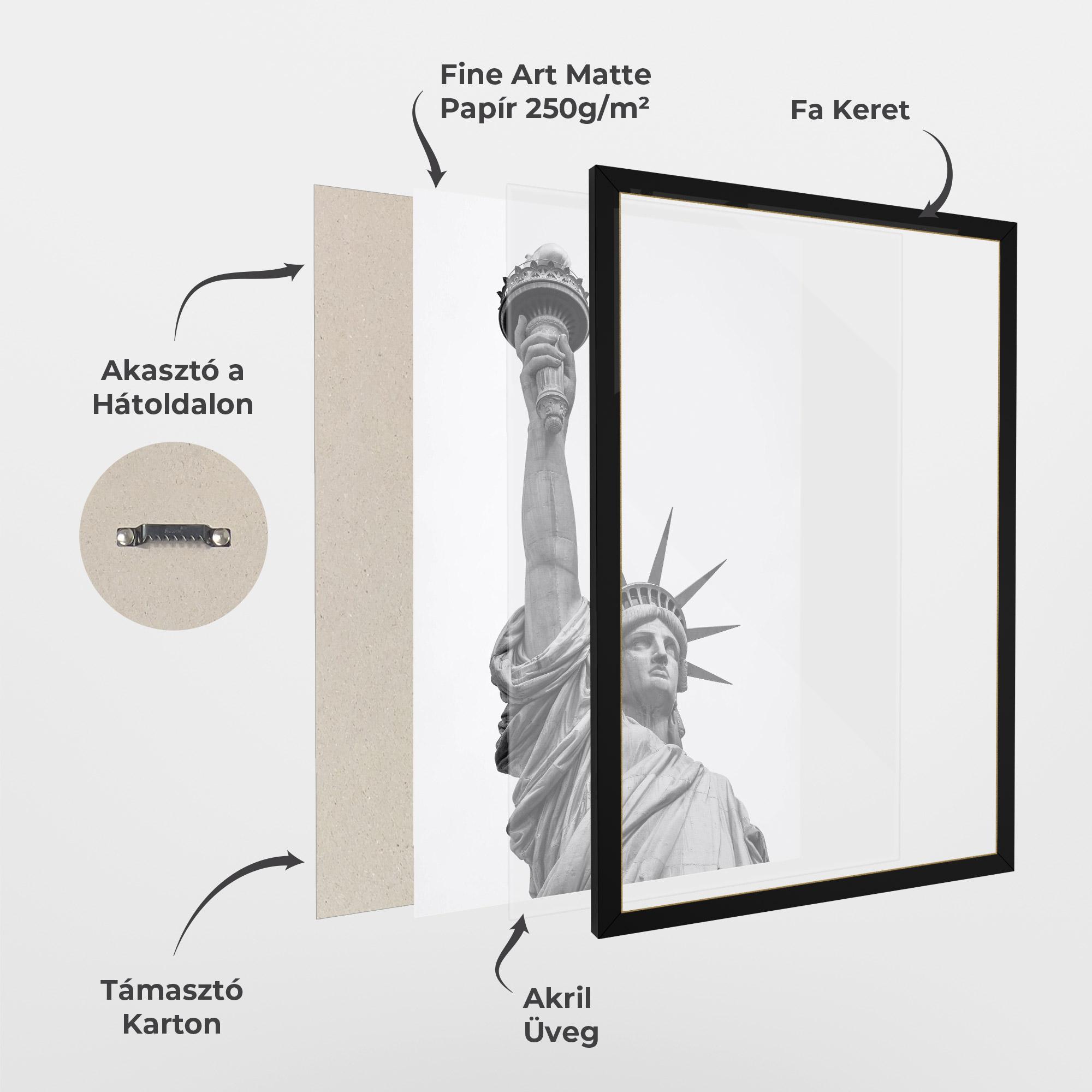 Keretezett Poszter Liberty Statue mockup 1