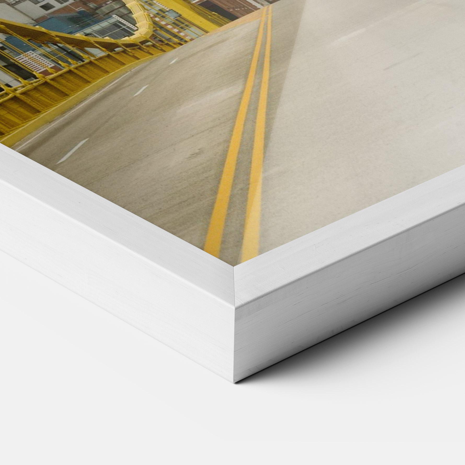 Keretezett Poszter Yellow Foggy Bridge mockup 3