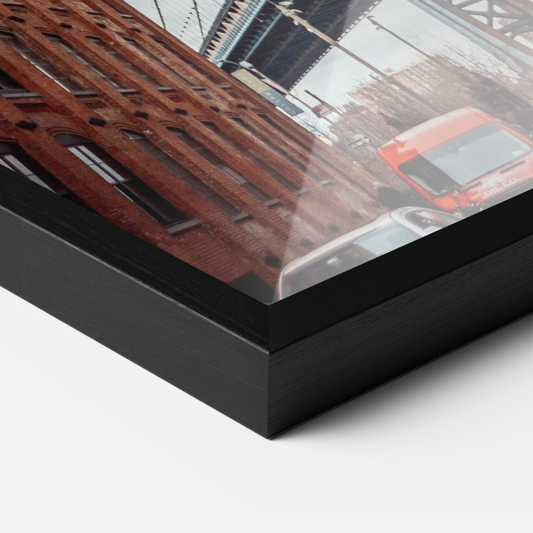 Keretezett Poszter Bridge Building View mockup 3