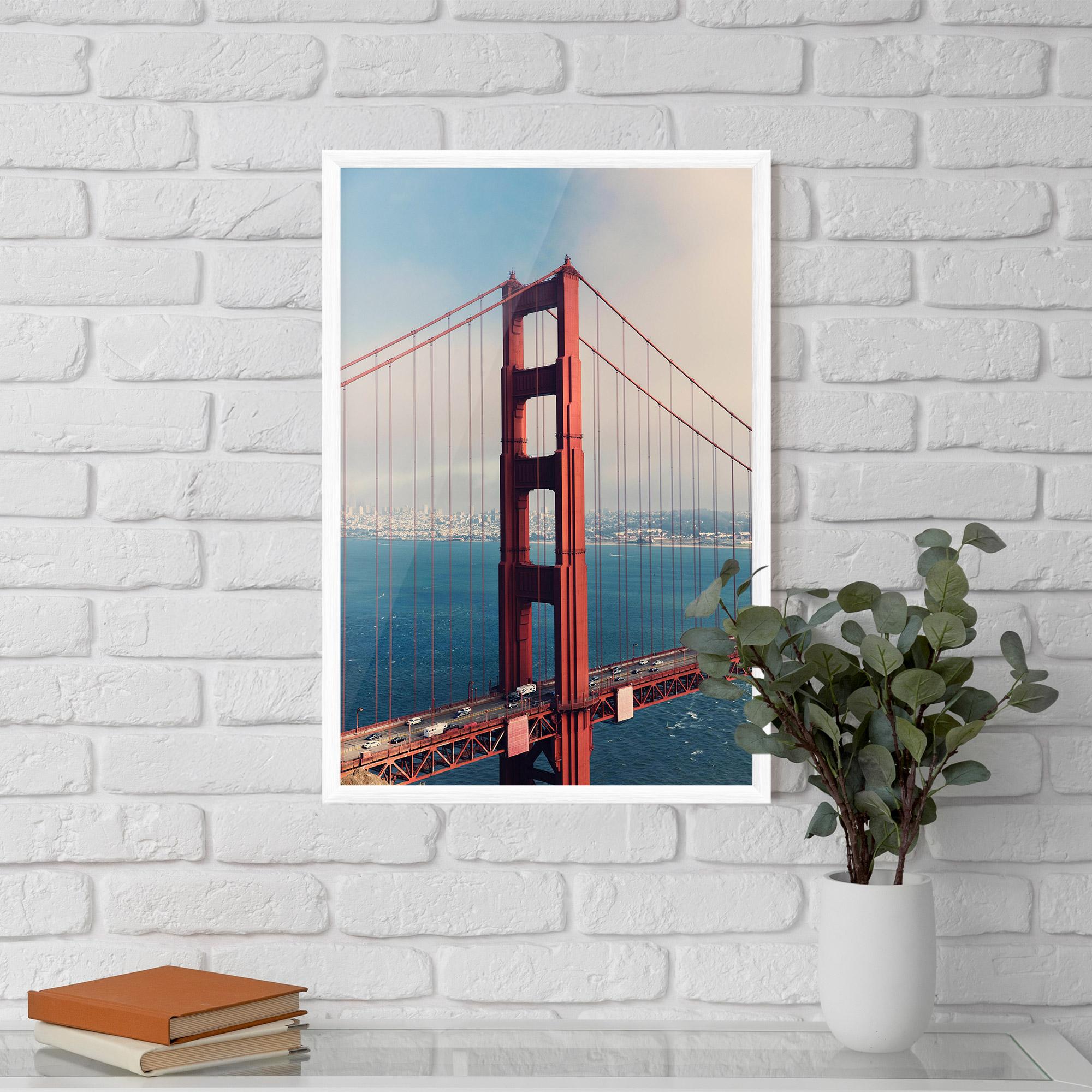 Keretezett Poszter Red High Bridge mockup 5