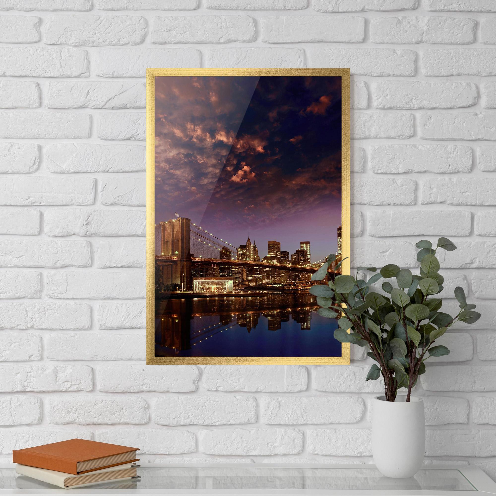 Keretezett Poszter Sunset New York mockup 5