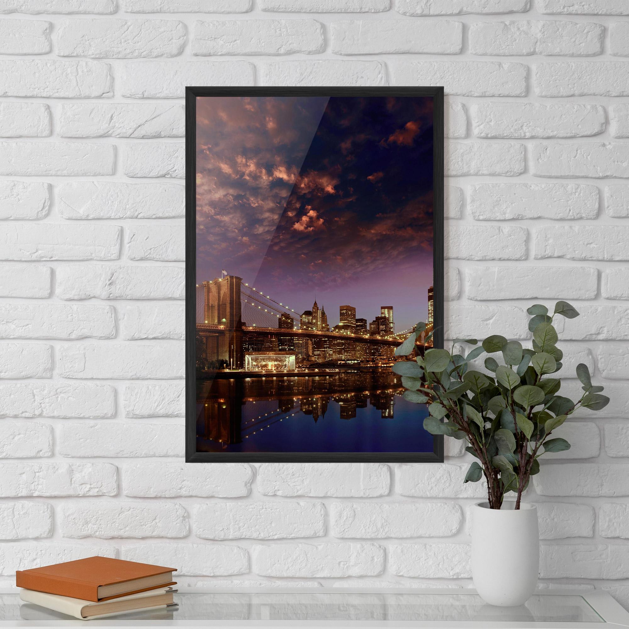Keretezett Poszter Sunset New York mockup 5