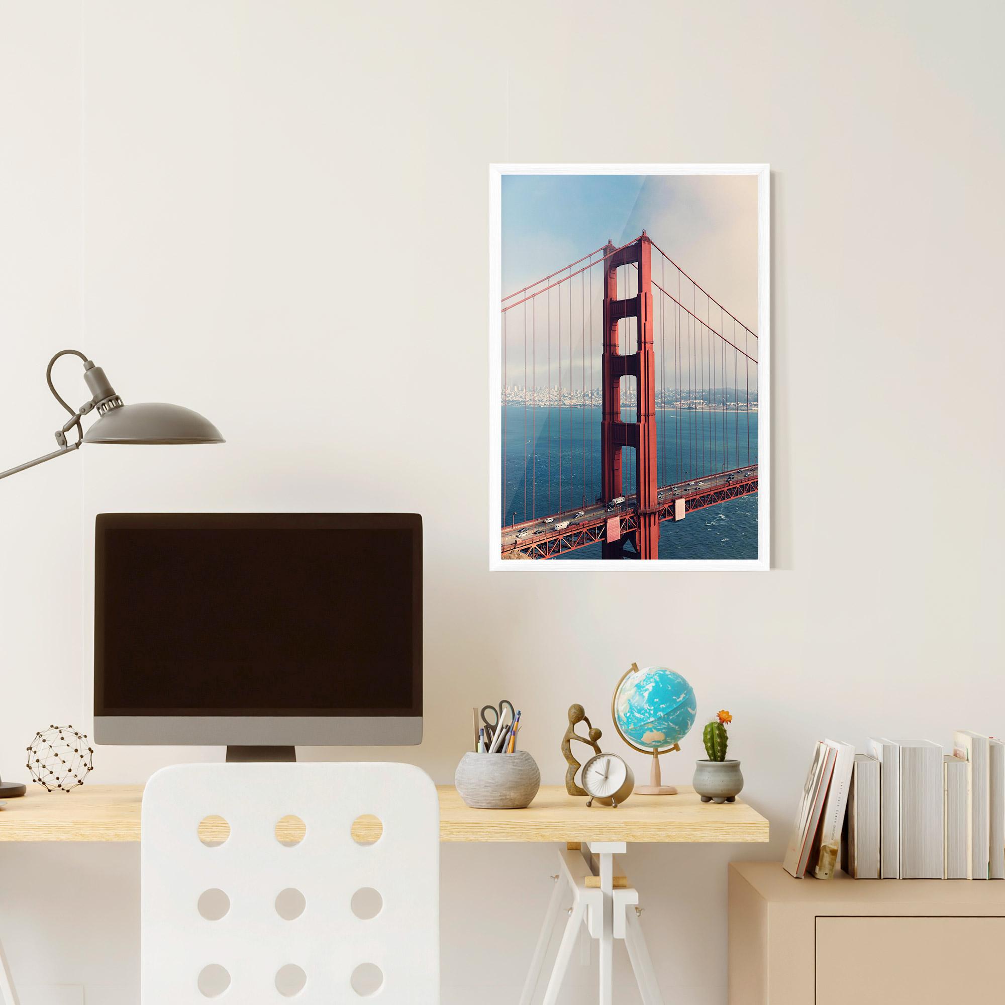 Keretezett Poszter Red High Bridge mockup 6