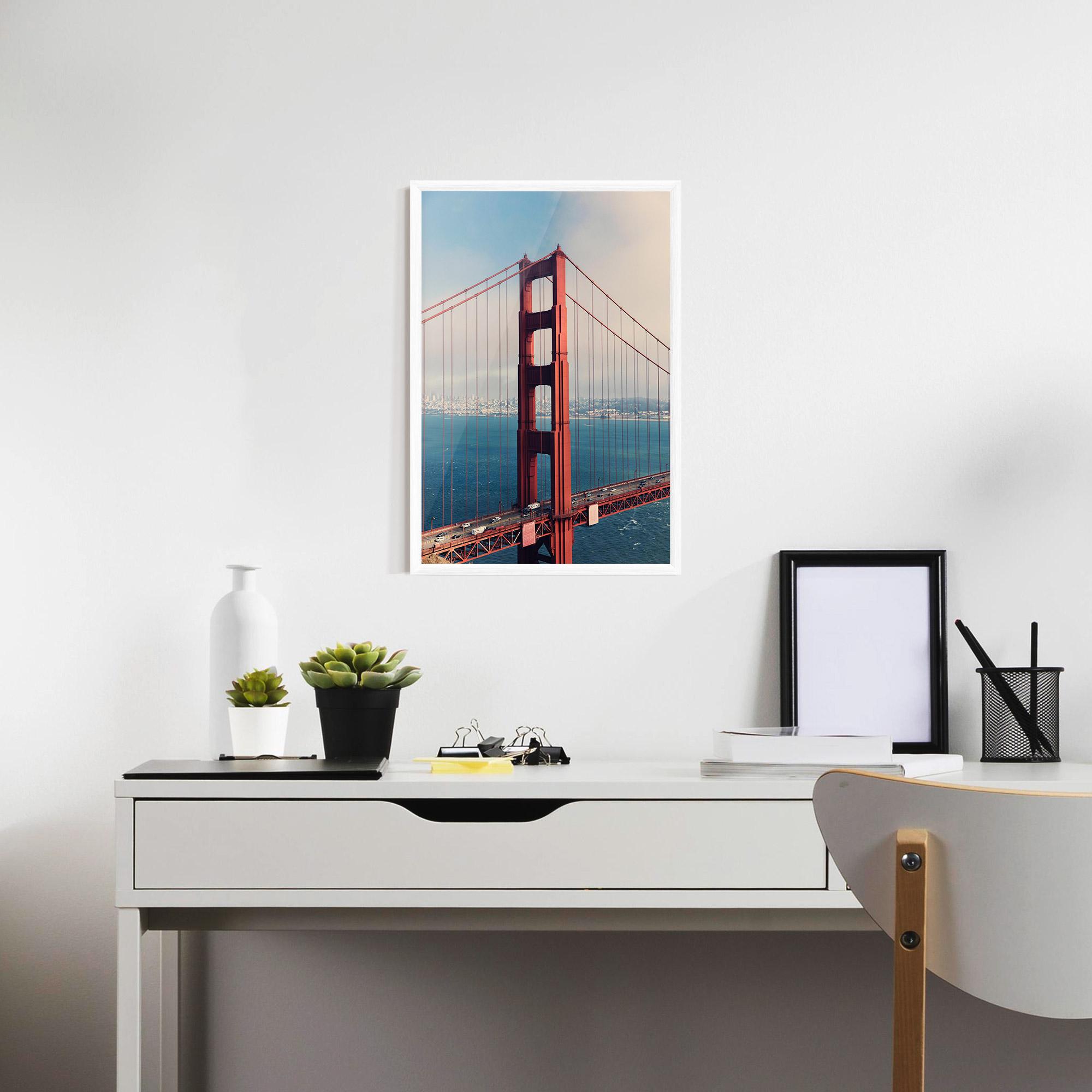 Keretezett Poszter Red High Bridge mockup 7