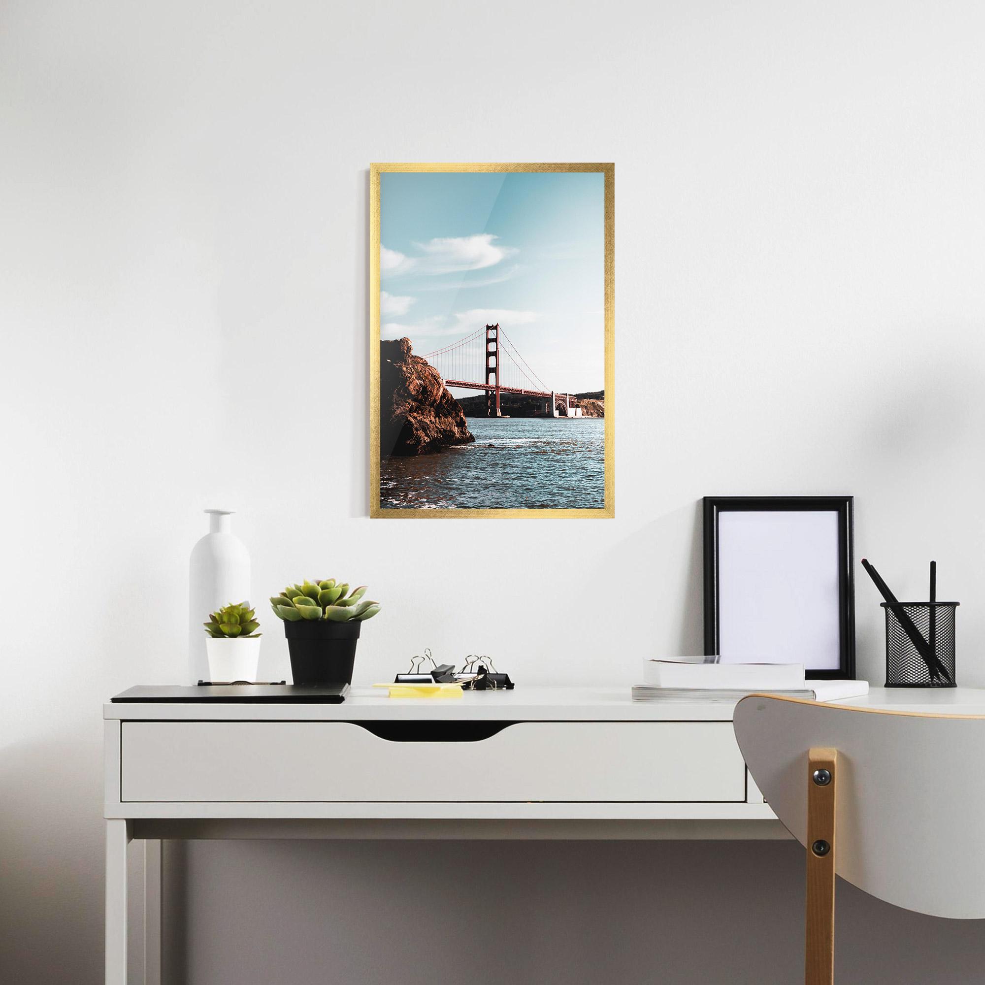 Keretezett Poszter Water Red Bridge mockup 7