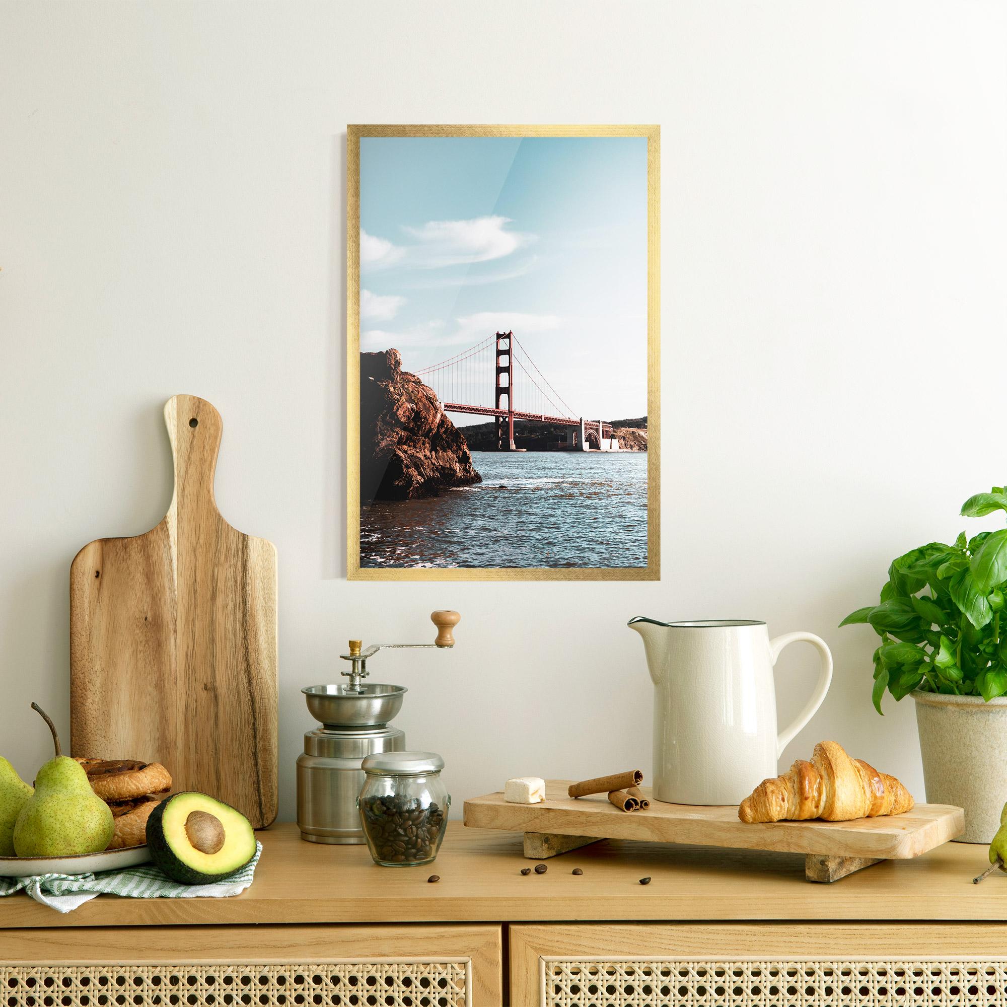 Keretezett Poszter Water Red Bridge mockup 8