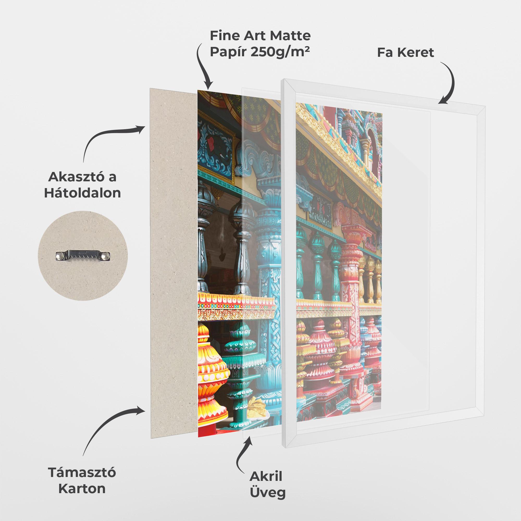 Keretezett Poszter Batu Caves mockup 1